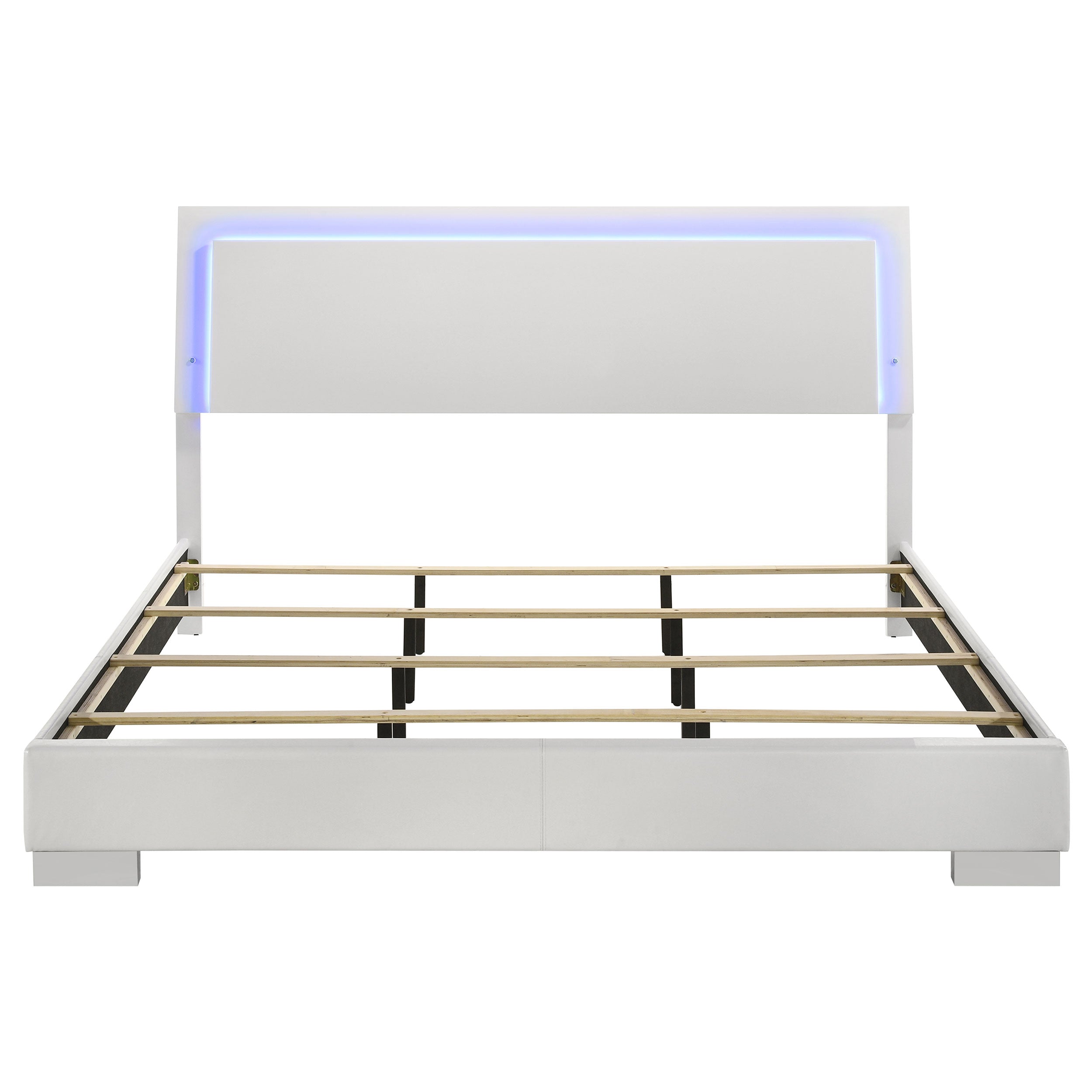 Felicity Panel Bed with LED Lighting - Ideal Furniture (Fresno,CA)