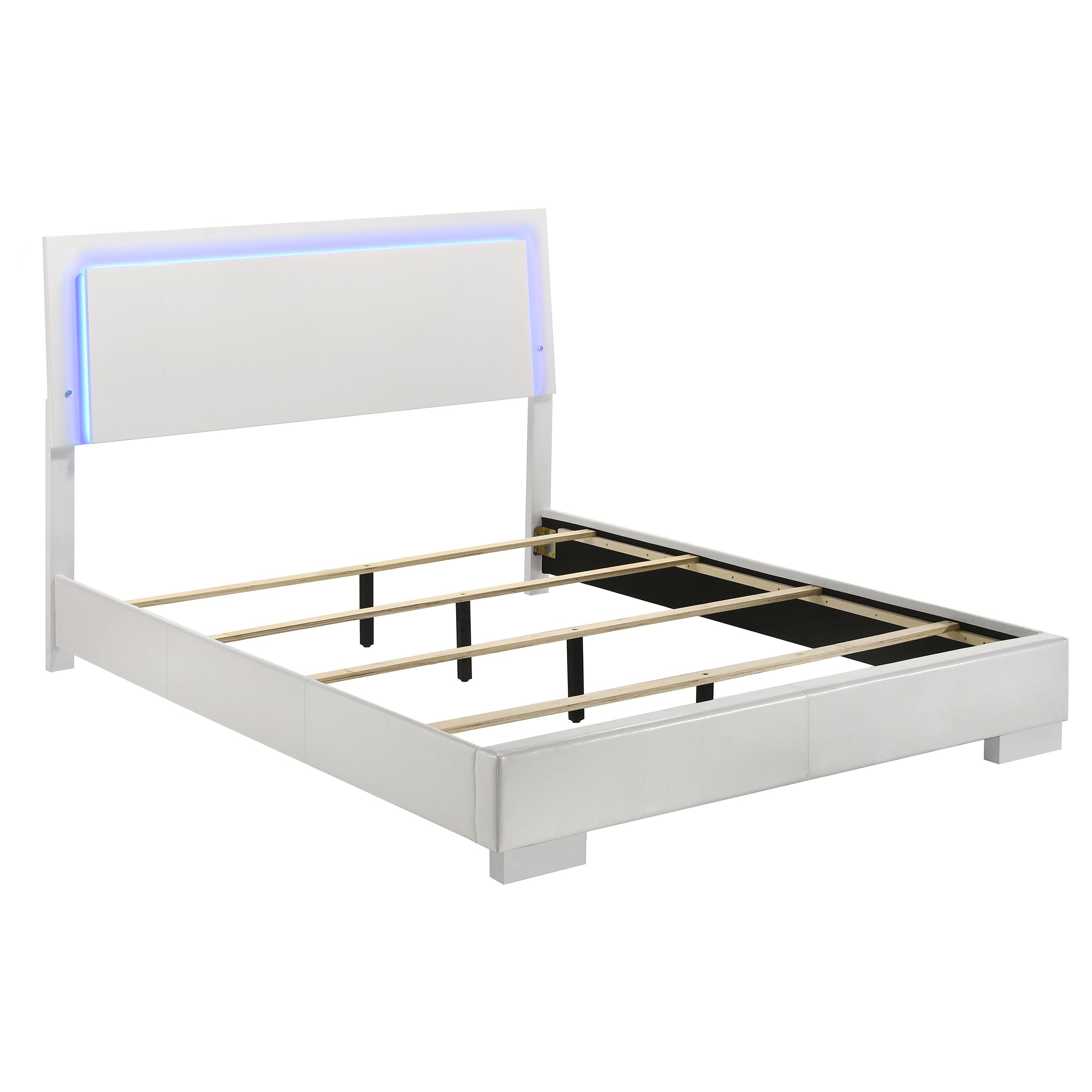Felicity Panel Bed with LED Lighting - Ideal Furniture (Fresno,CA)