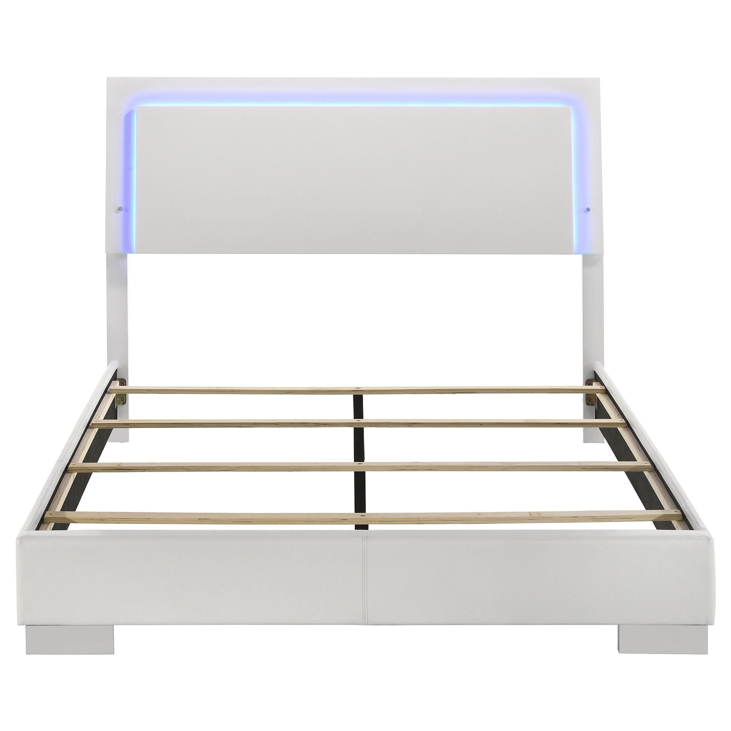 Felicity Panel Bed with LED Lighting - Ideal Furniture (Fresno,CA)