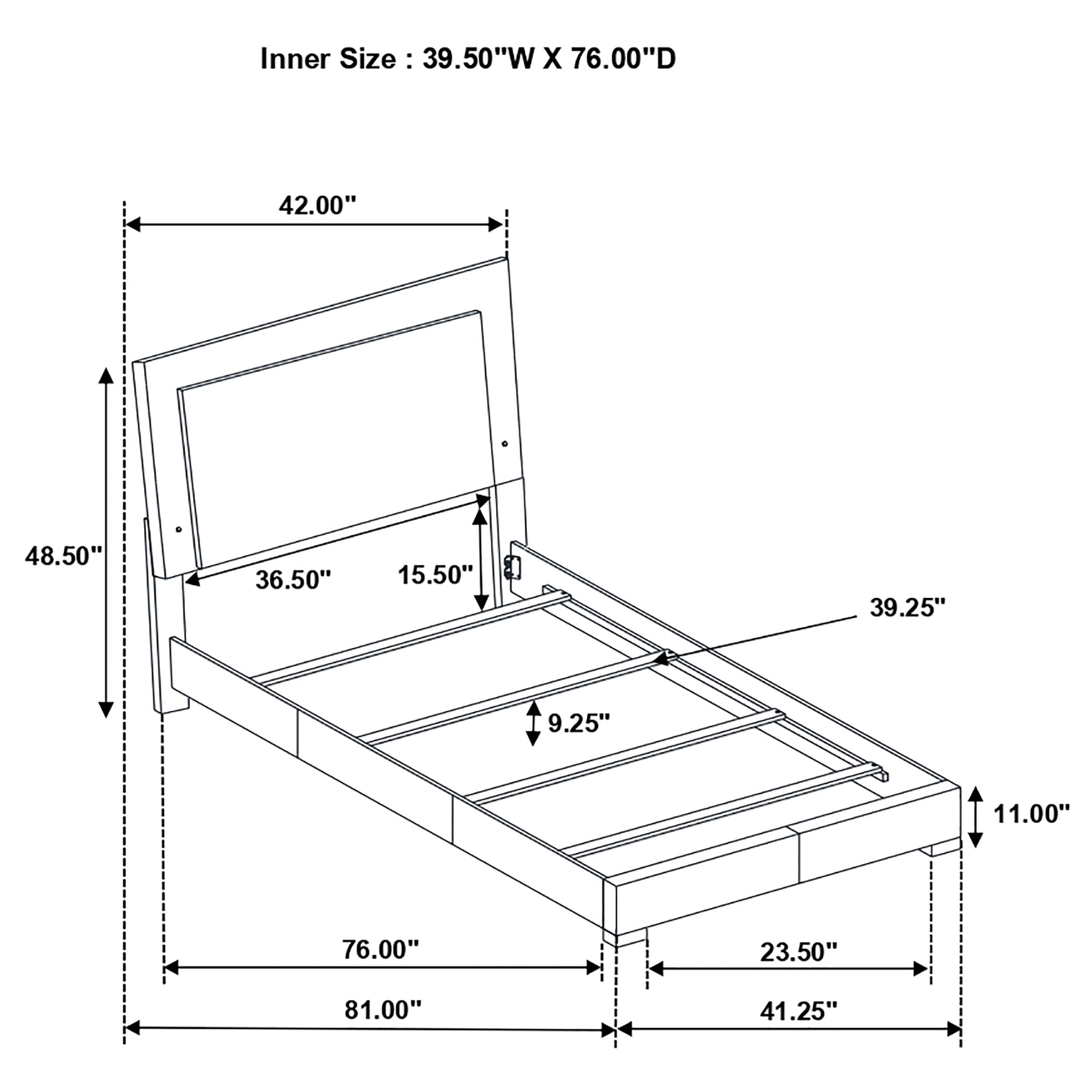 Felicity Panel Bed with LED Lighting - Ideal Furniture (Fresno,CA)