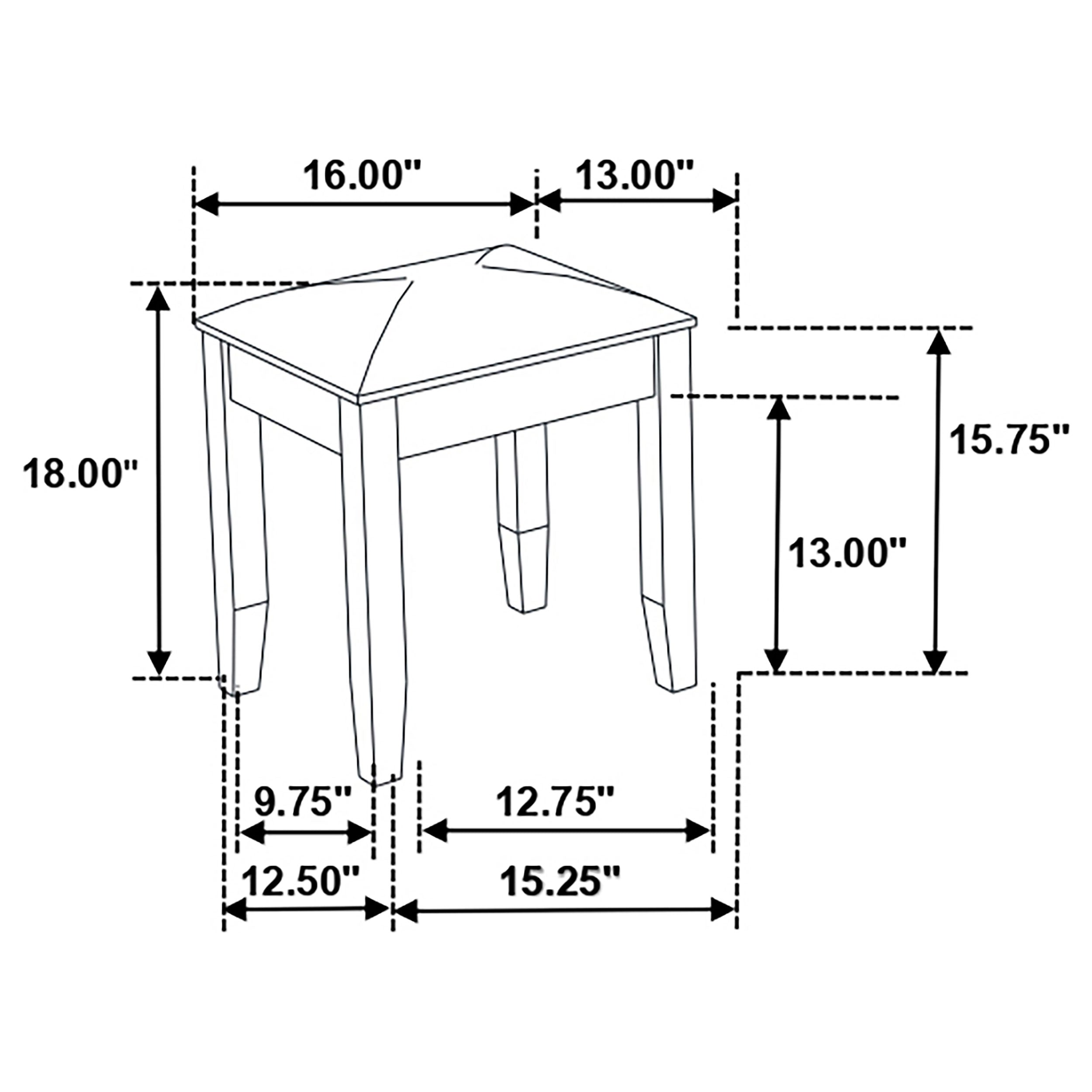 Felicity Makeup Vanity Stool - Ideal Furniture (Fresno,CA)
