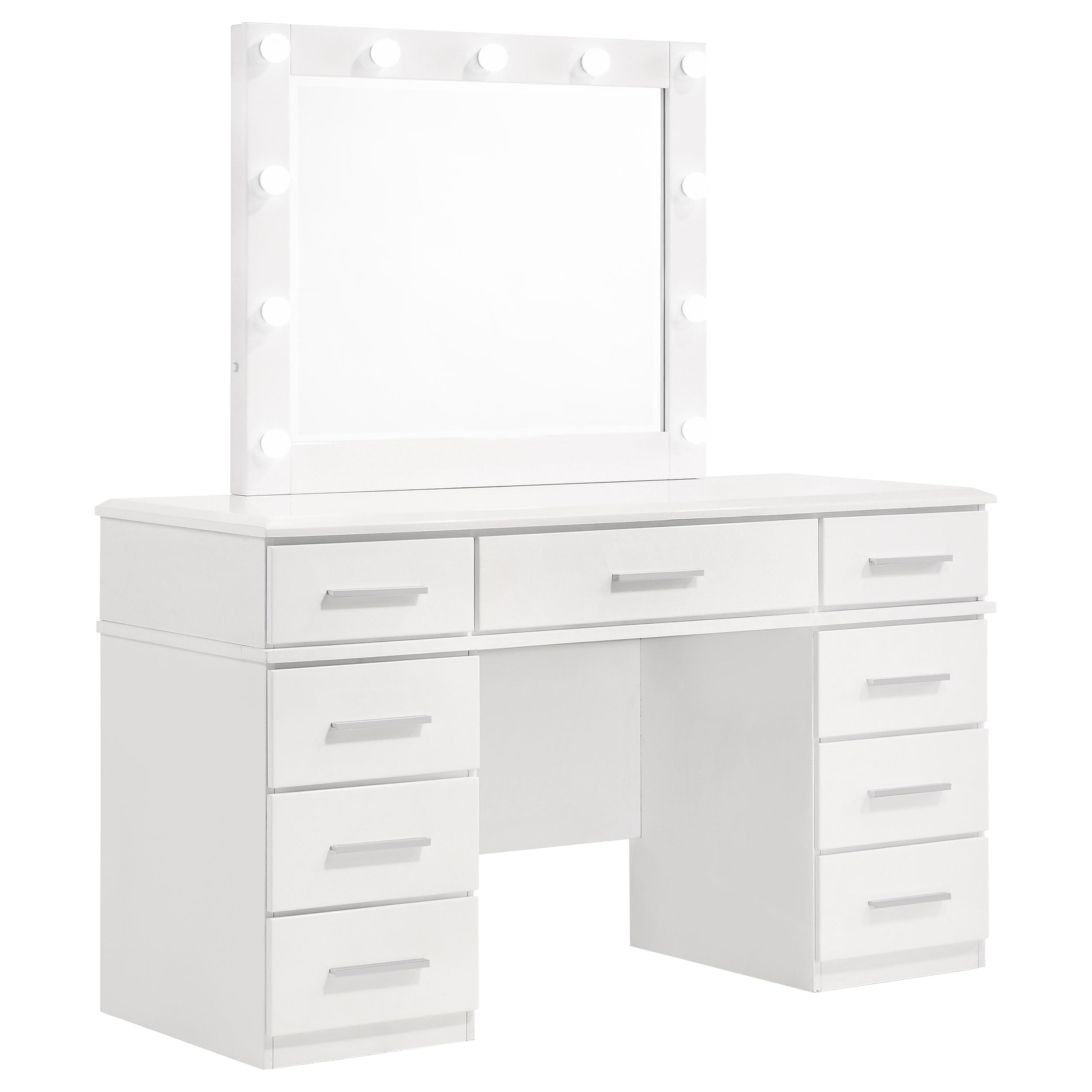 Felicity Makeup Vanity Table with LED Mirror - Ideal Furniture (Fresno,CA)