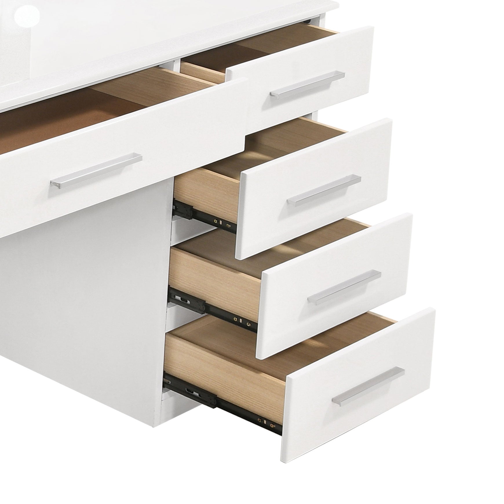 Felicity Makeup Vanity Table with LED Mirror - Ideal Furniture (Fresno,CA)