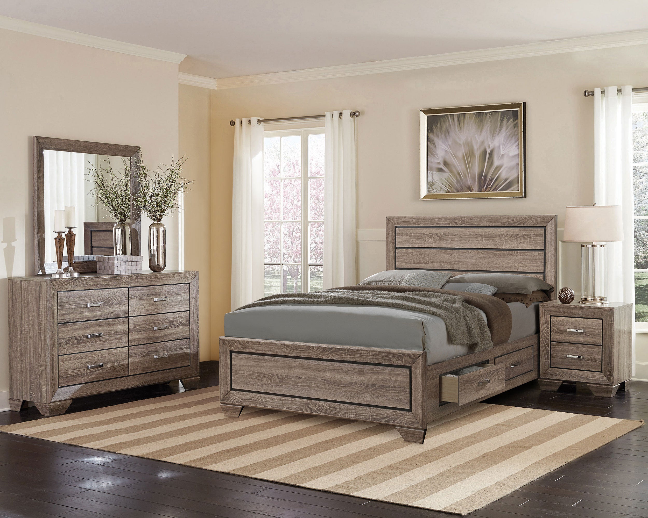 Kauffman Panel Platform Storage Bed - Ideal Furniture (Fresno,CA)