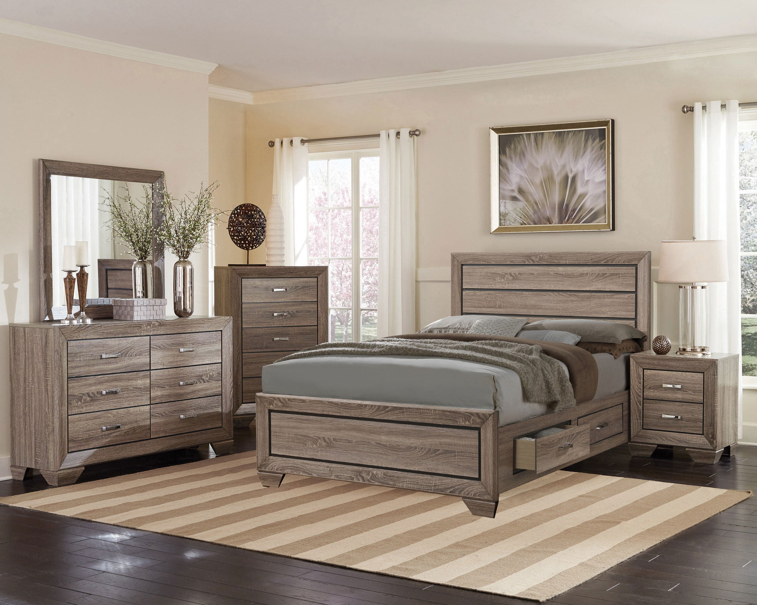 Kauffman Panel Platform Storage Bed - Ideal Furniture (Fresno,CA)