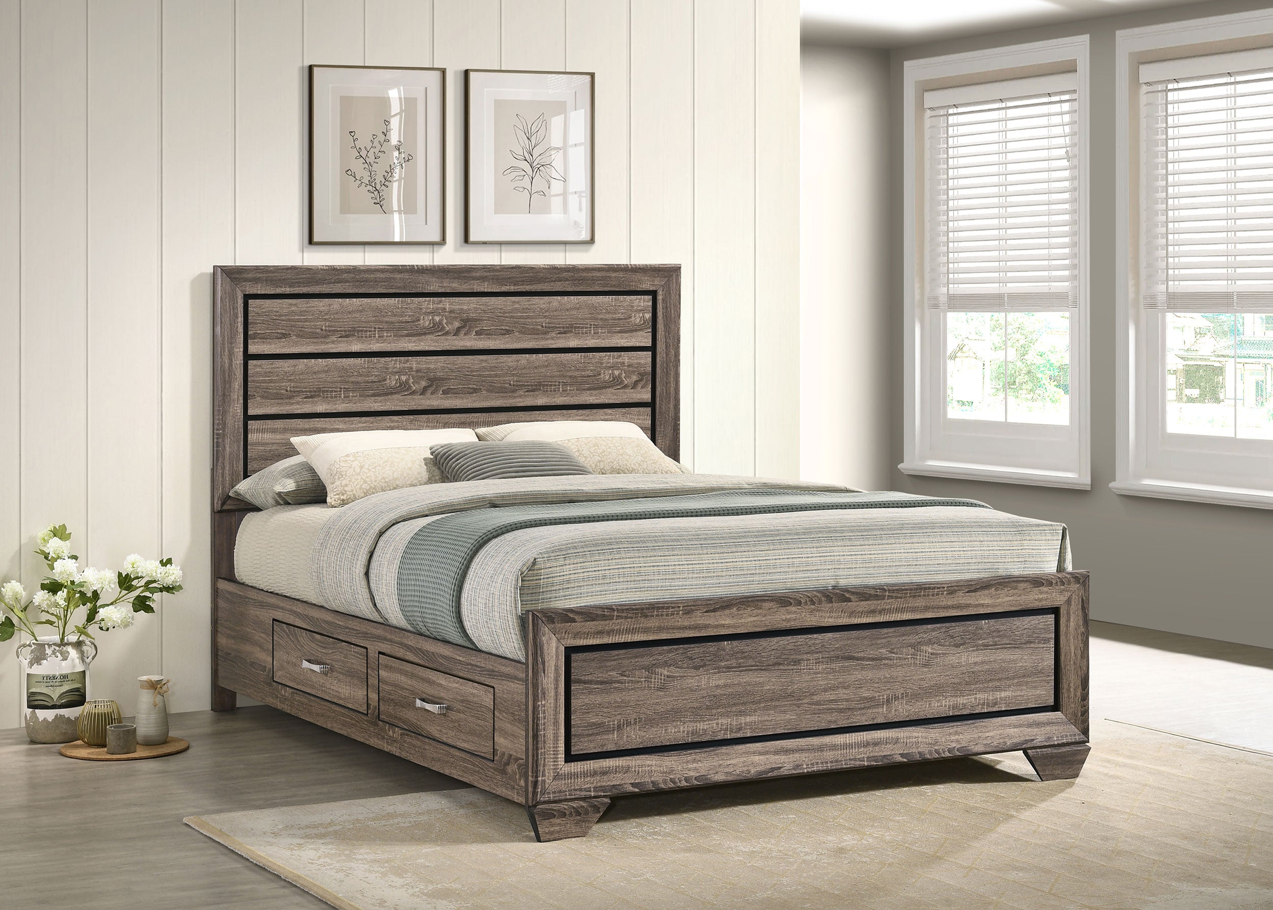 Kauffman Panel Platform Storage Bed - Ideal Furniture (Fresno,CA)