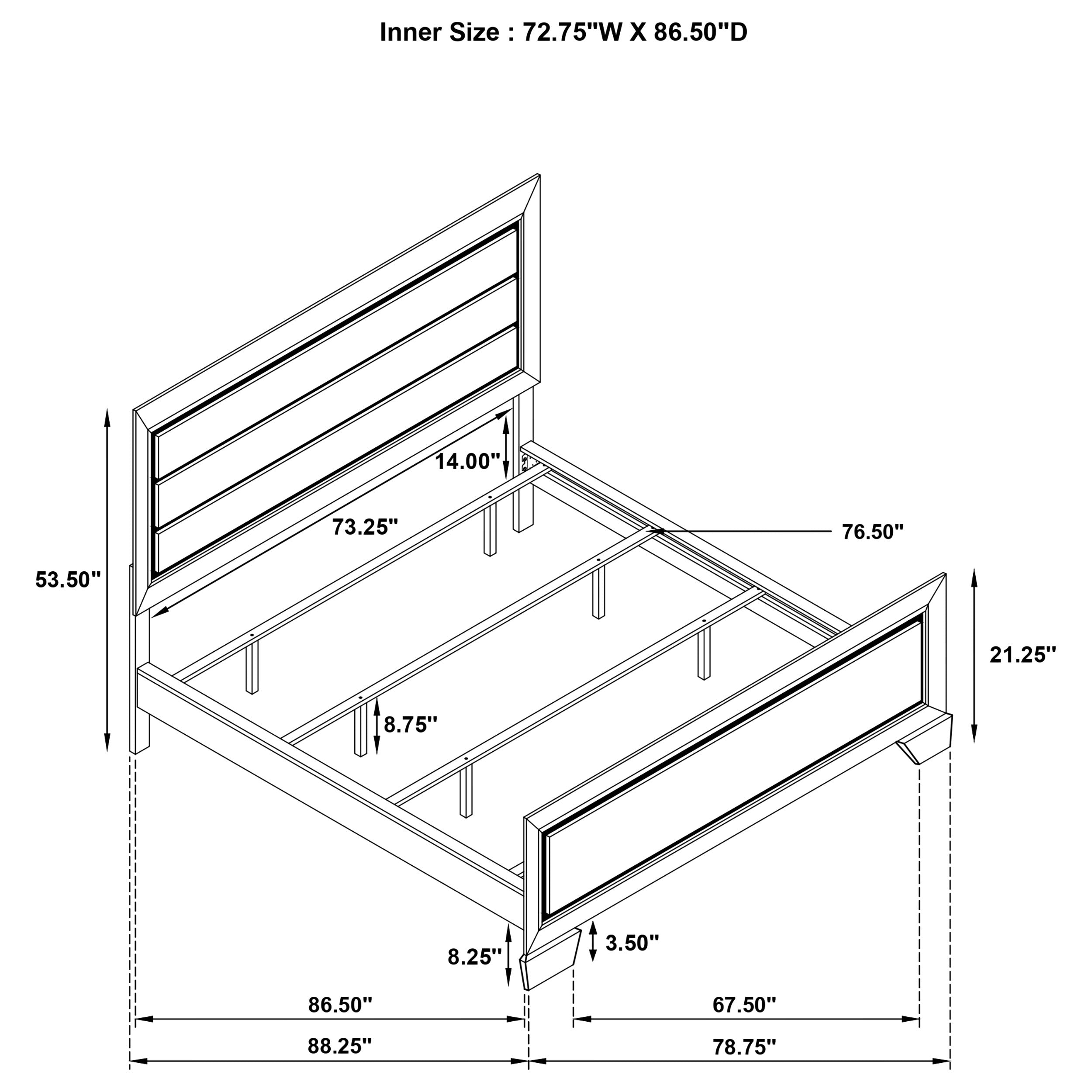 Kauffman Panel Bed - Ideal Furniture (Fresno,CA)
