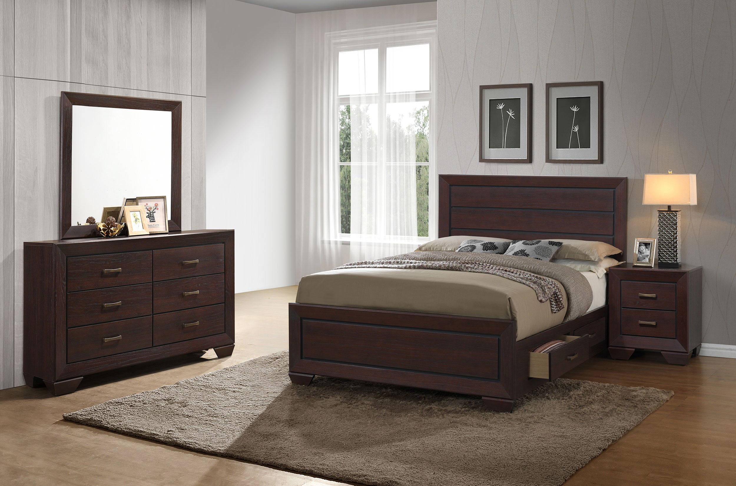 Kauffman Bedroom Set - Ideal Furniture (Fresno,CA)