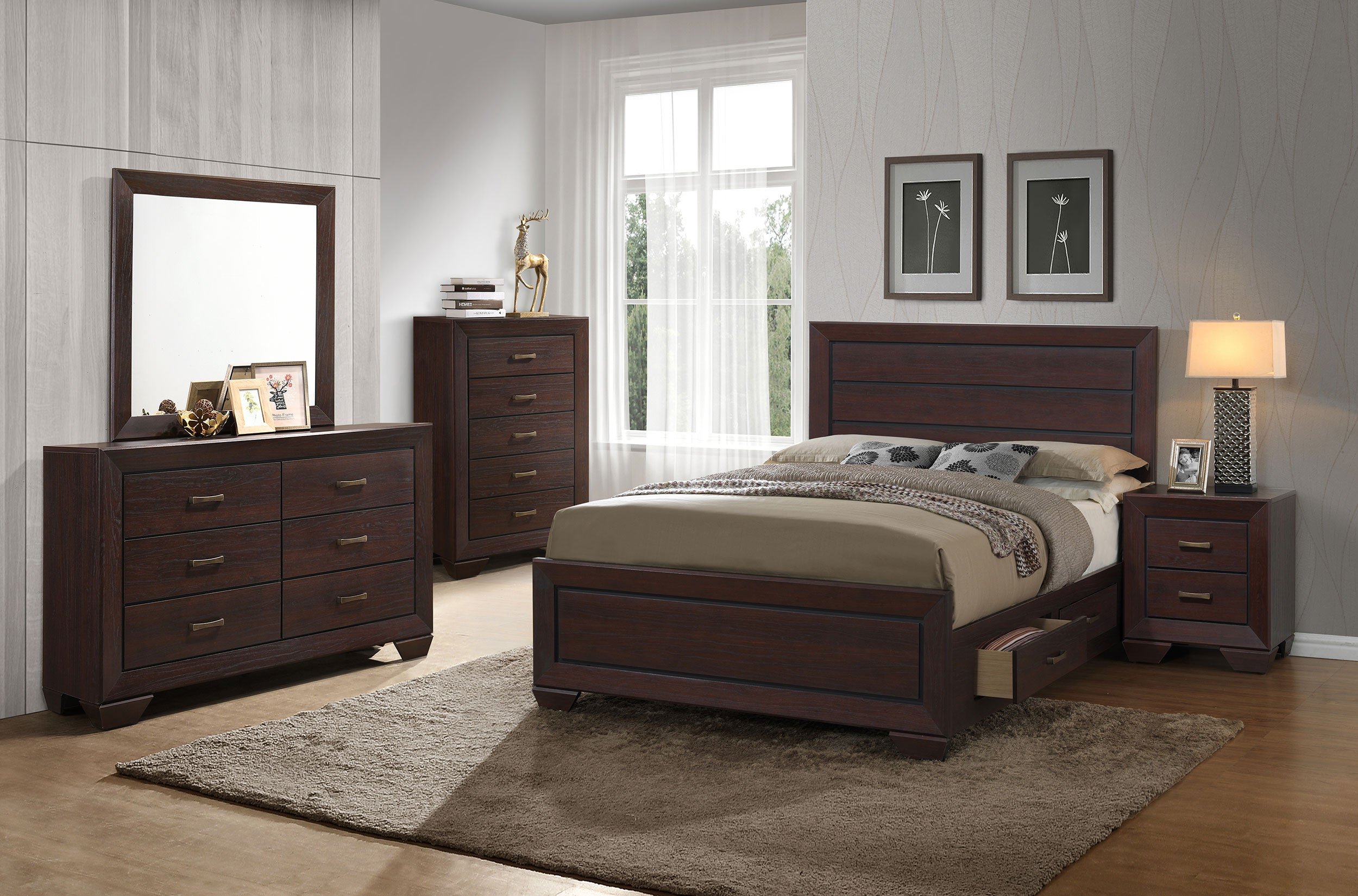 Kauffman Bedroom Set - Ideal Furniture (Fresno,CA)