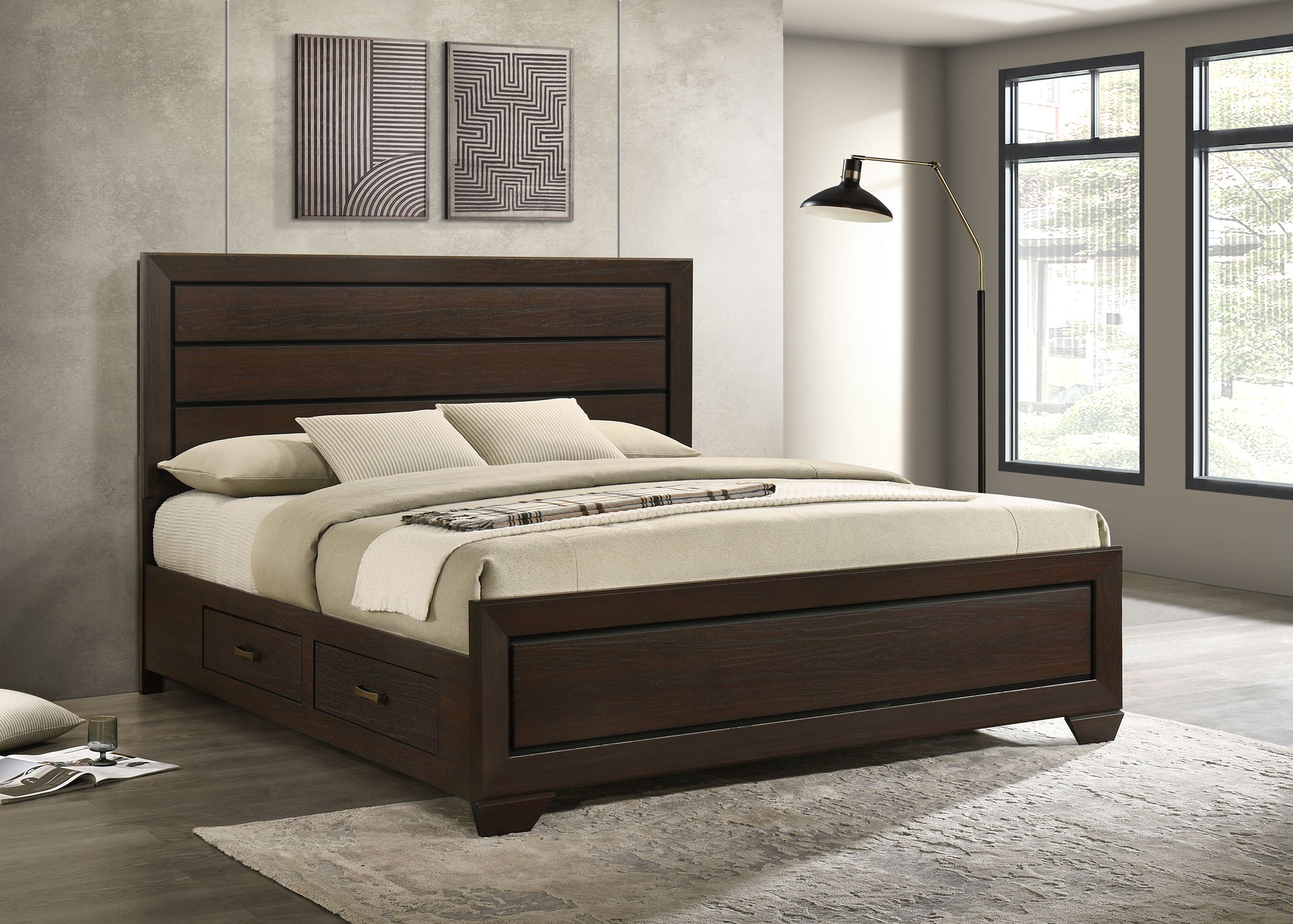 Kauffman Panel Platform Storage Bed - Ideal Furniture (Fresno,CA)