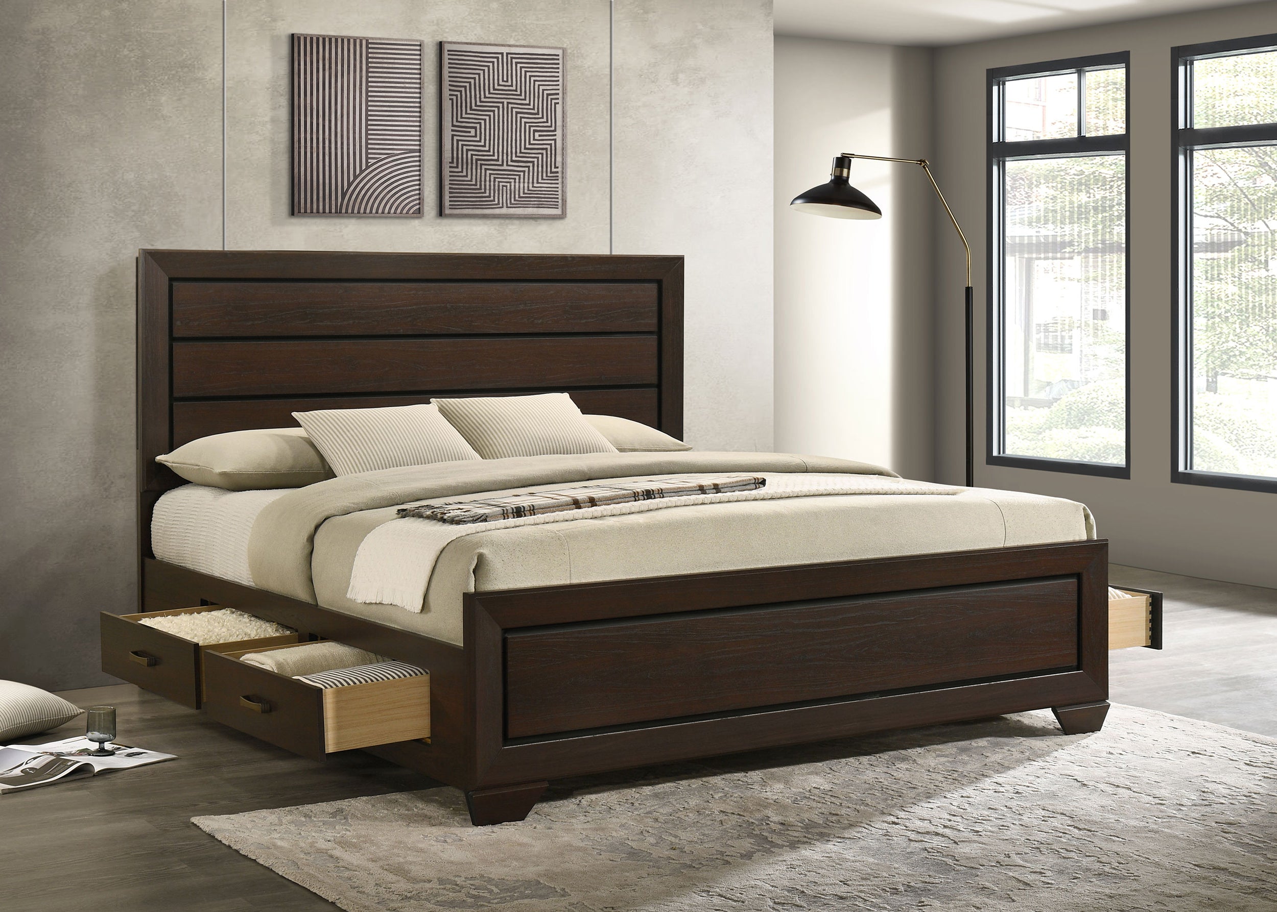 Kauffman Panel Platform Storage Bed - Ideal Furniture (Fresno,CA)