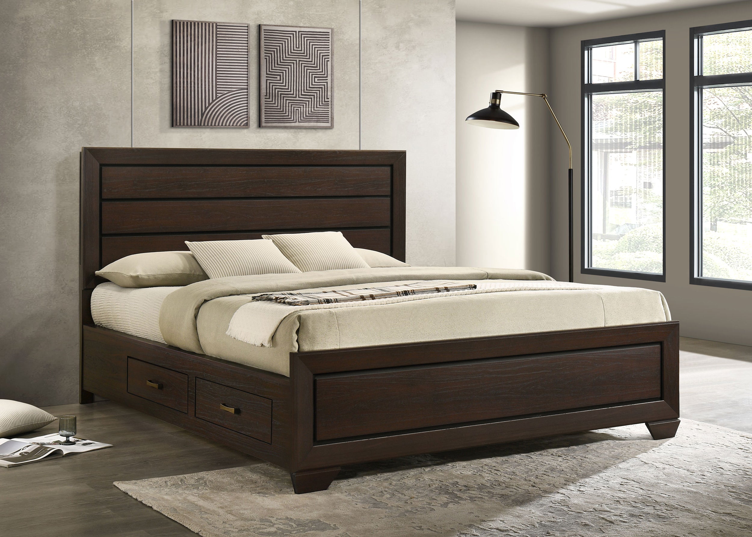 Kauffman Panel Platform Storage Bed - Ideal Furniture (Fresno,CA)
