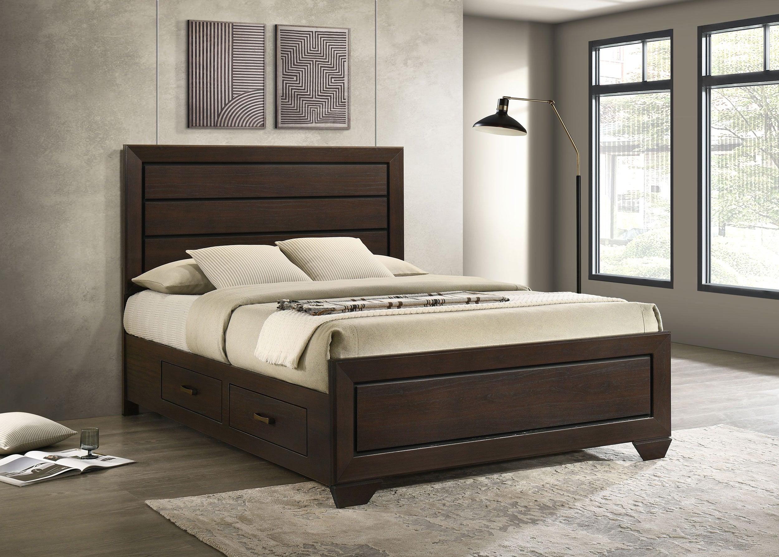 Kauffman Panel Platform Storage Bed - Ideal Furniture (Fresno,CA)