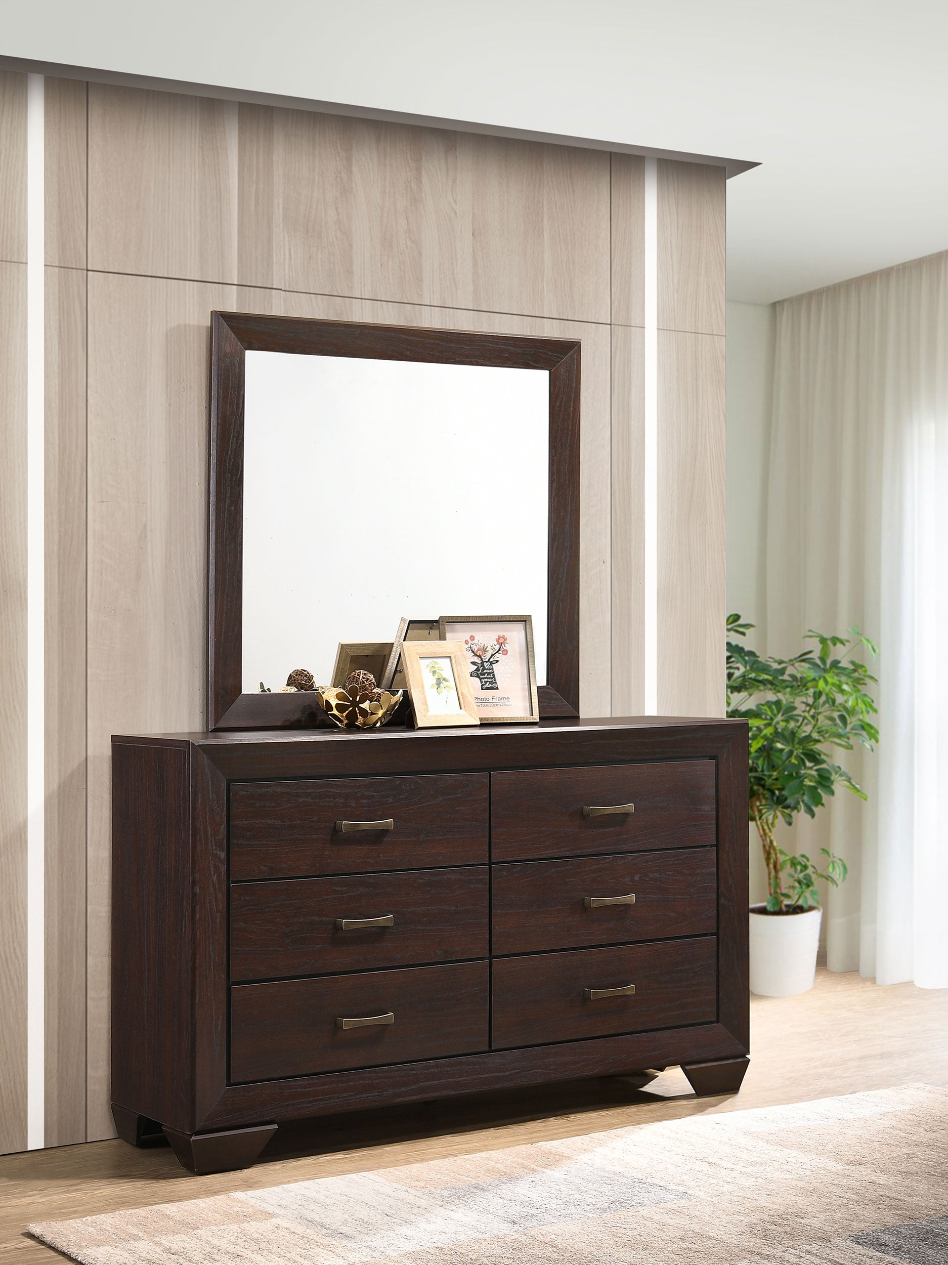 Kauffman Dresser with Mirror - Ideal Furniture (Fresno,CA)