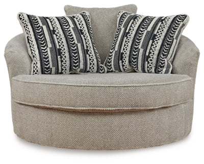 Calnita Oversized Swivel Accent Chair - Ideal Furniture (Fresno,CA)