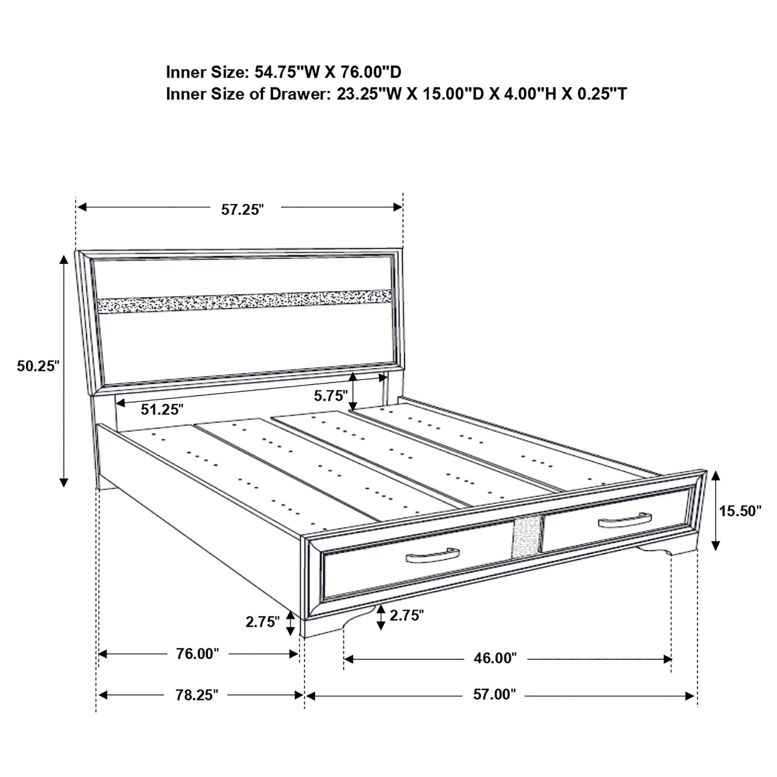 Miranda Panel Platform Storage Bed - Ideal Furniture (Fresno,CA)