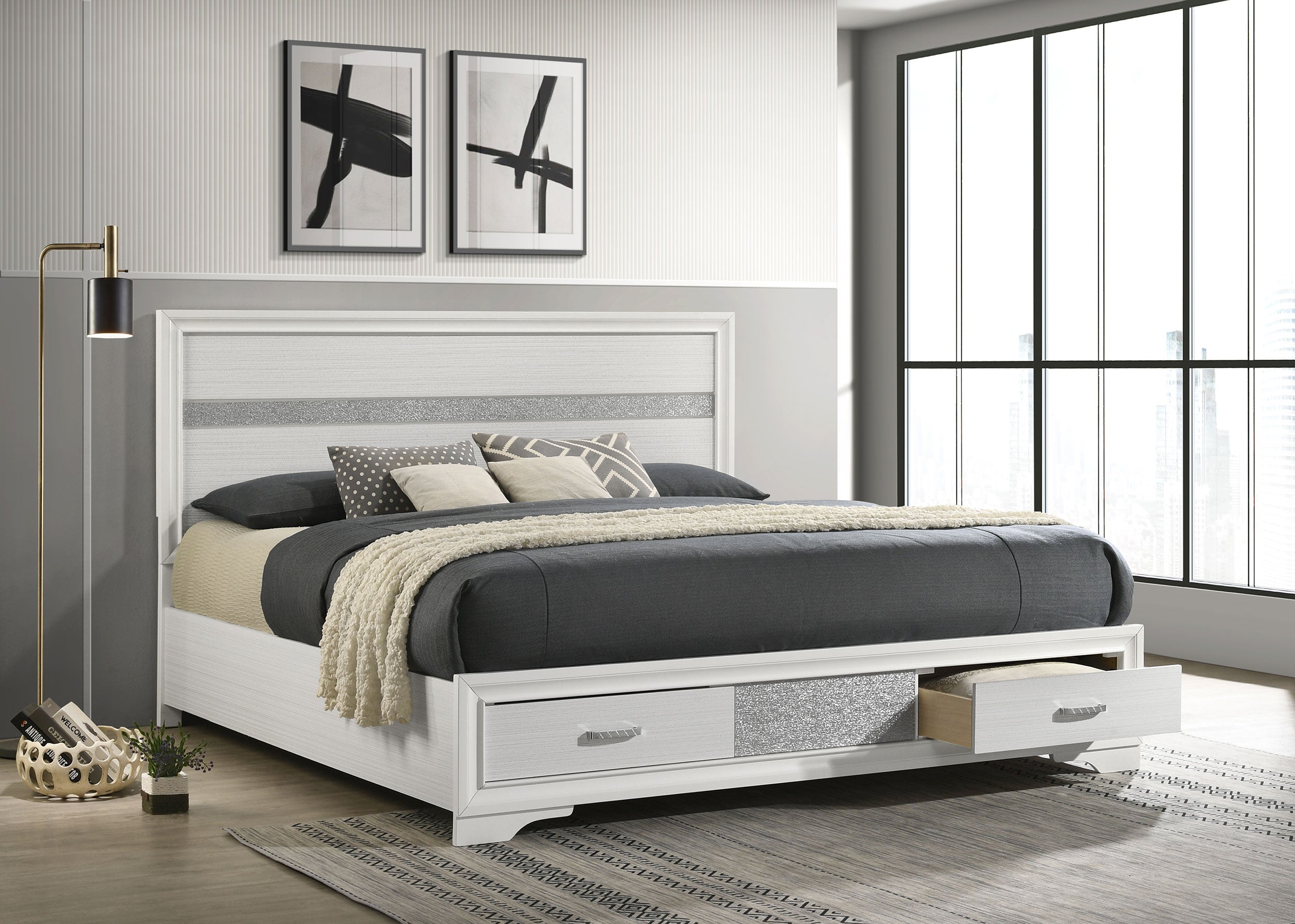 Miranda Panel Platform Storage Bed - Ideal Furniture (Fresno,CA)