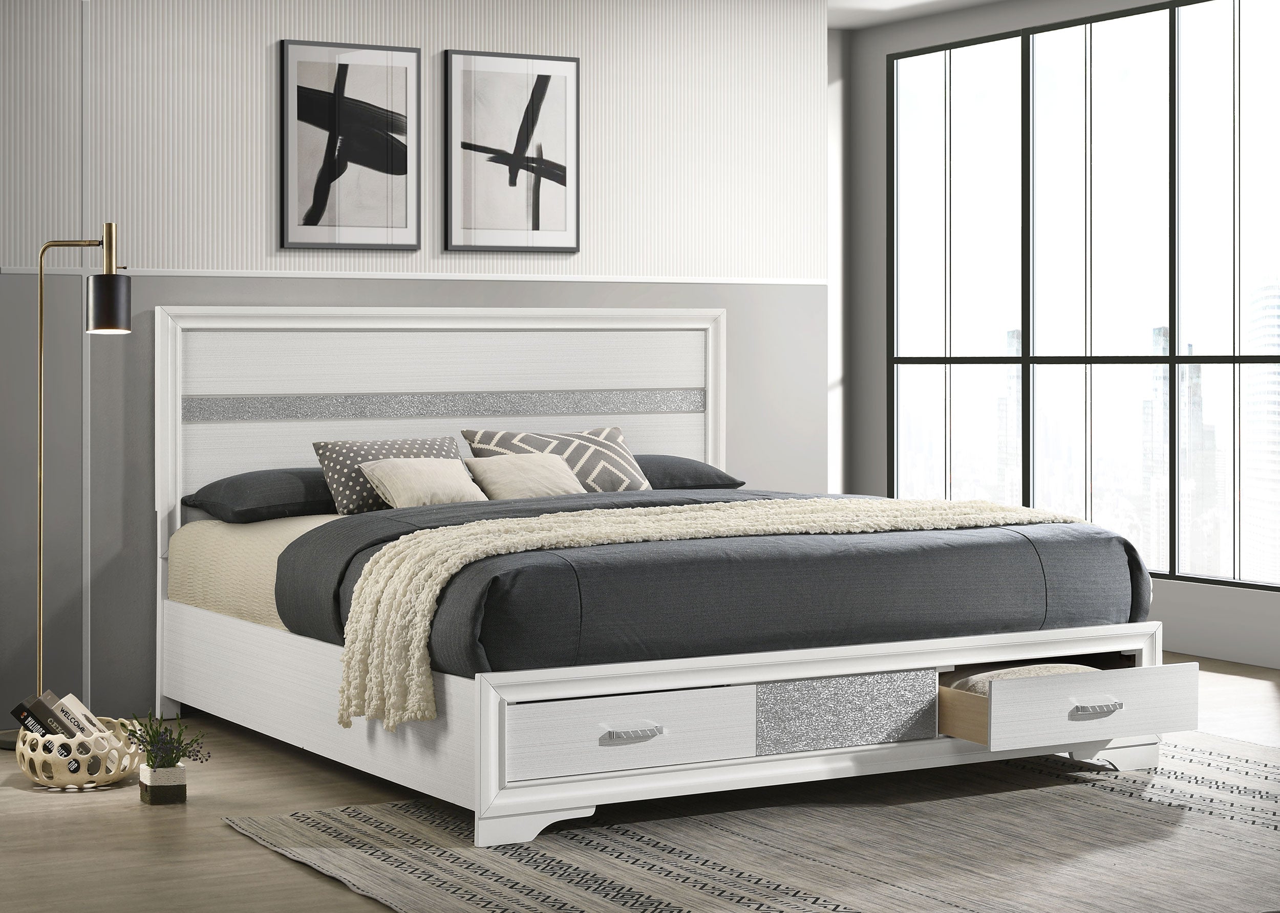 Miranda Panel Platform Storage Bed - Ideal Furniture (Fresno,CA)