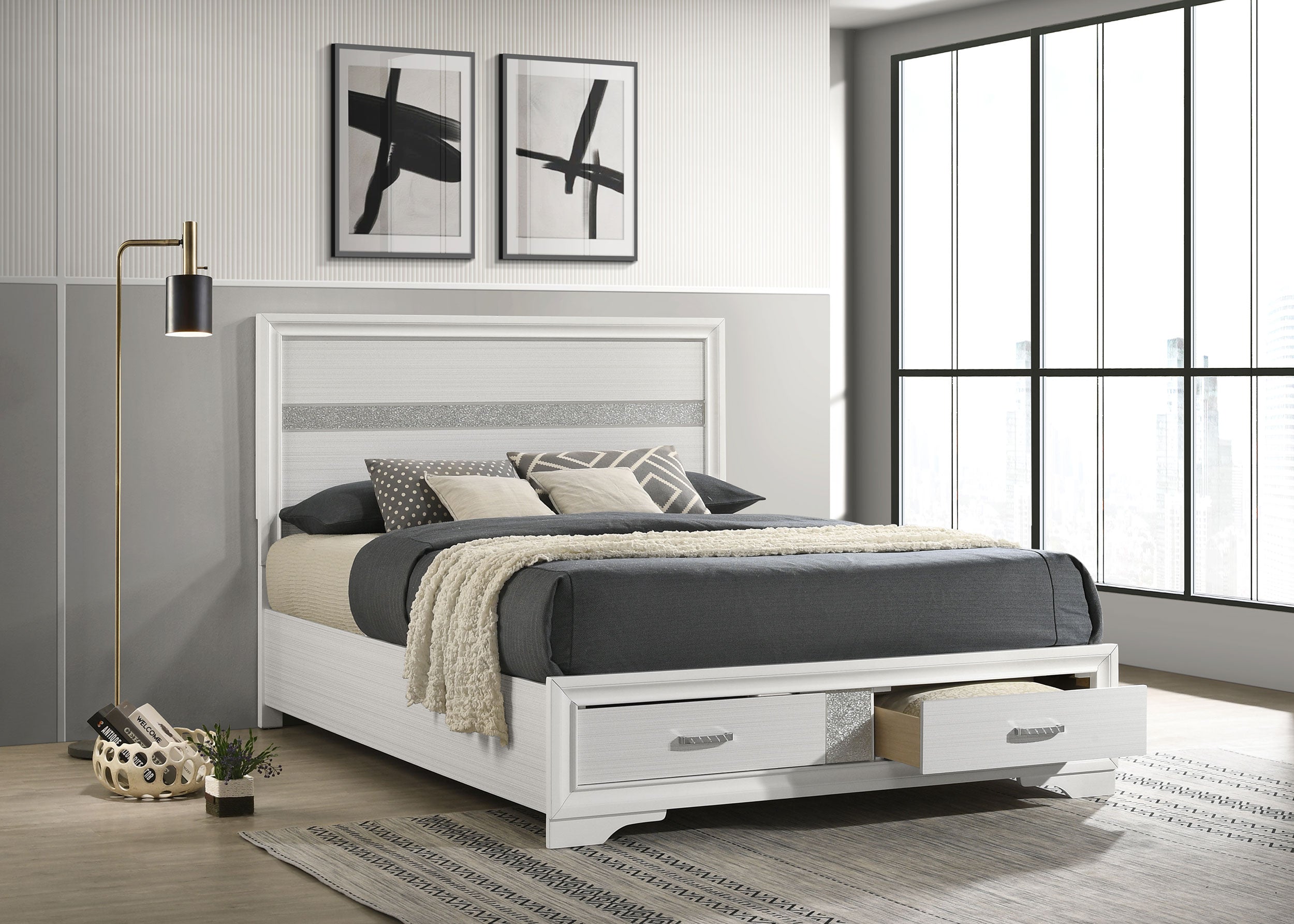 Miranda Panel Platform Storage Bed - Ideal Furniture (Fresno,CA)