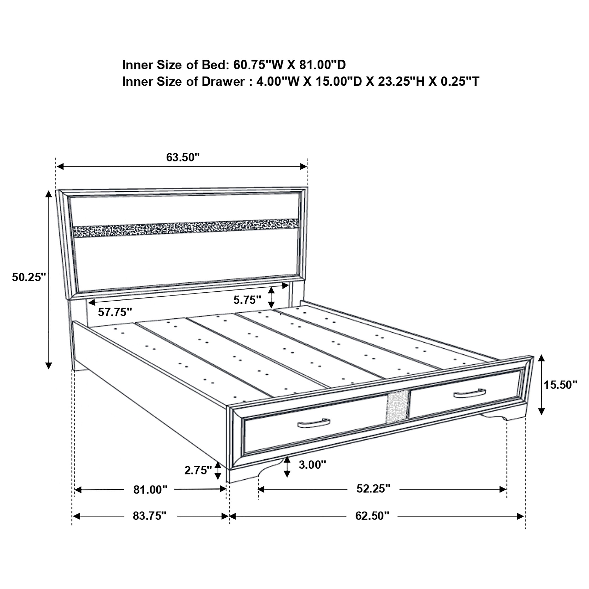 Miranda Panel Platform Storage Bed - Ideal Furniture (Fresno,CA)