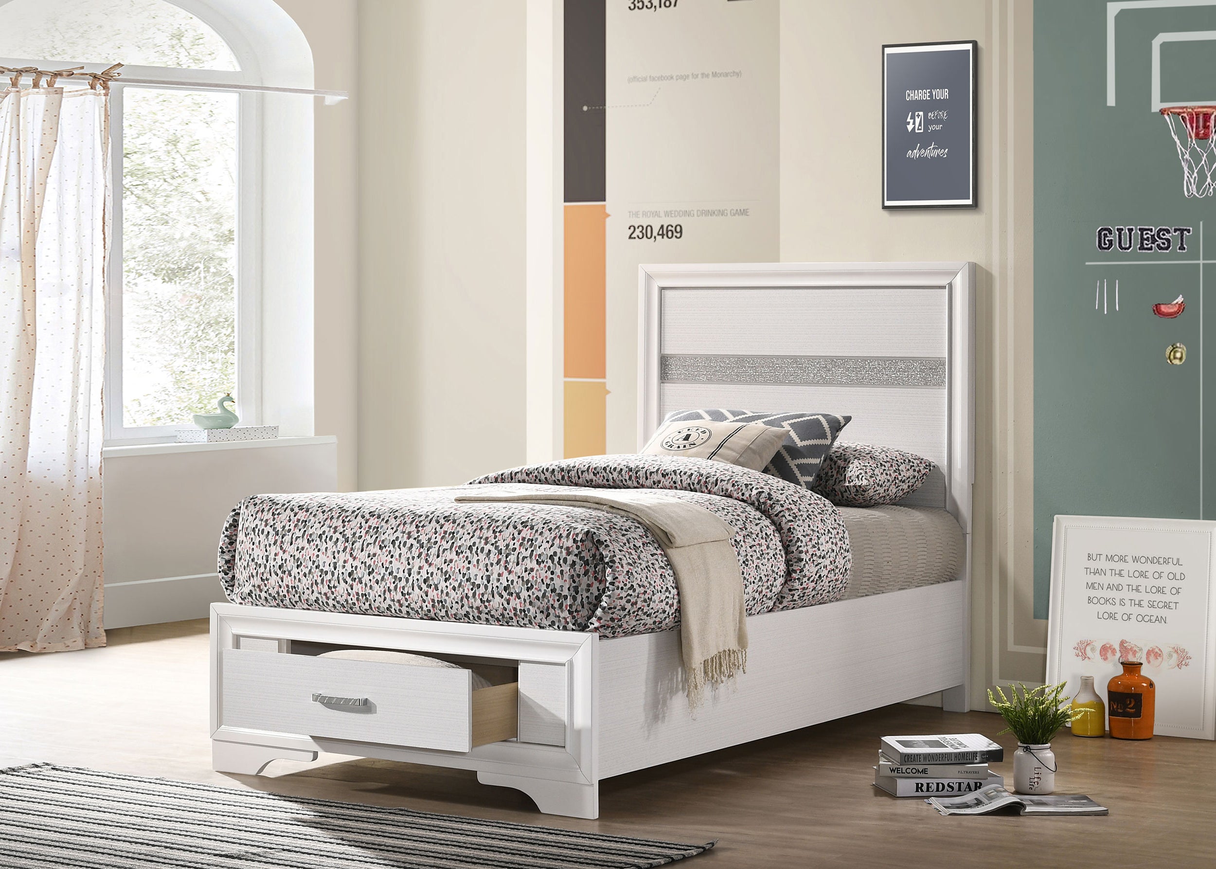 Miranda Panel Platform Storage Bed - Ideal Furniture (Fresno,CA)