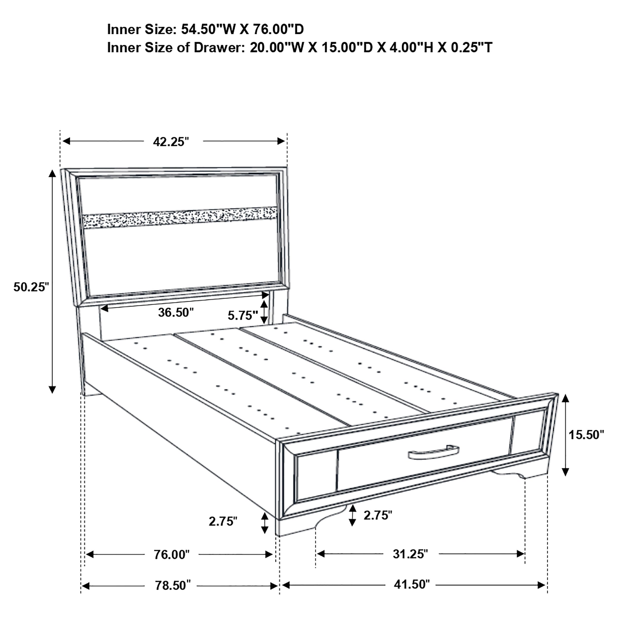 Miranda Panel Platform Storage Bed - Ideal Furniture (Fresno,CA)