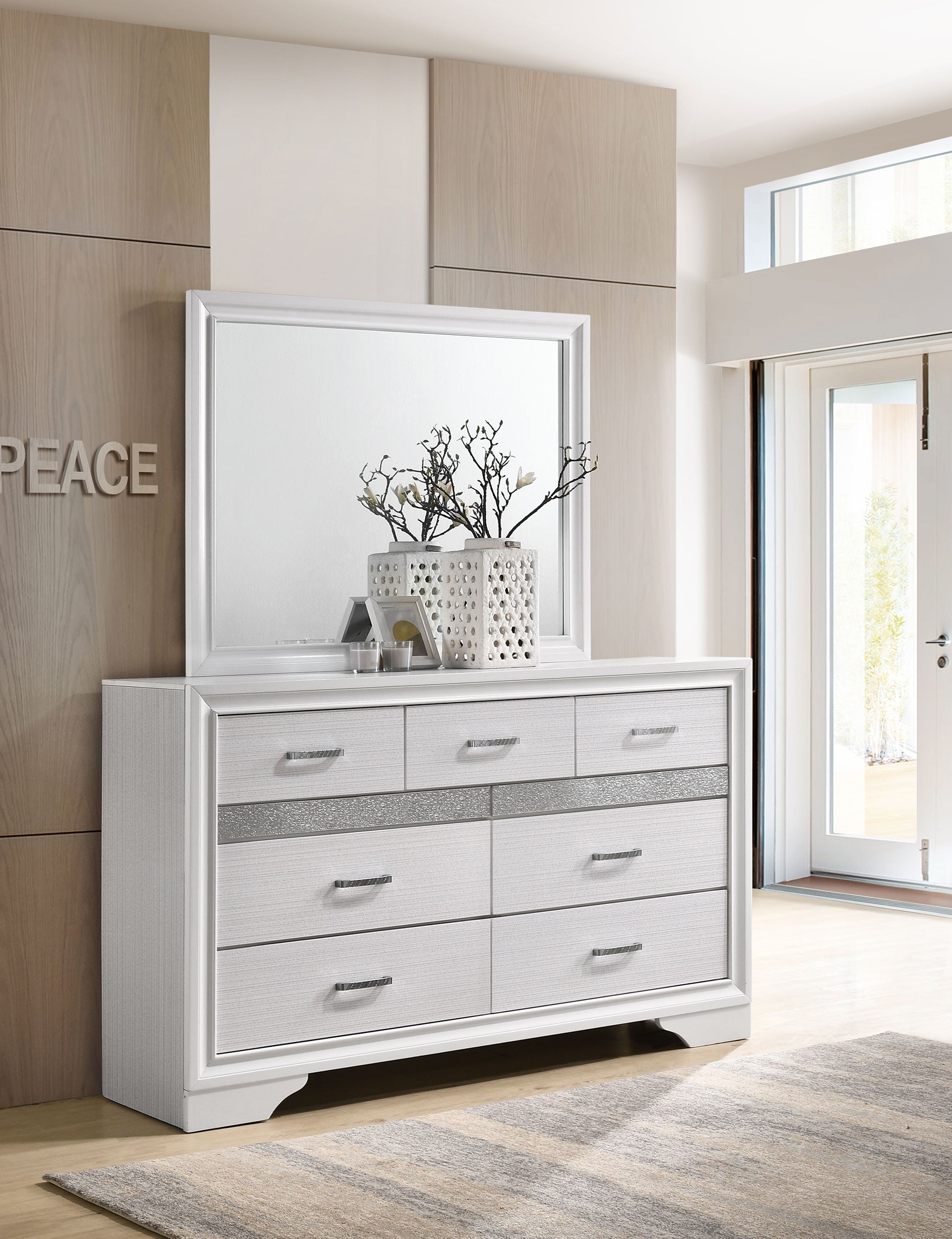 Miranda Dresser with Mirror - Ideal Furniture (Fresno,CA)