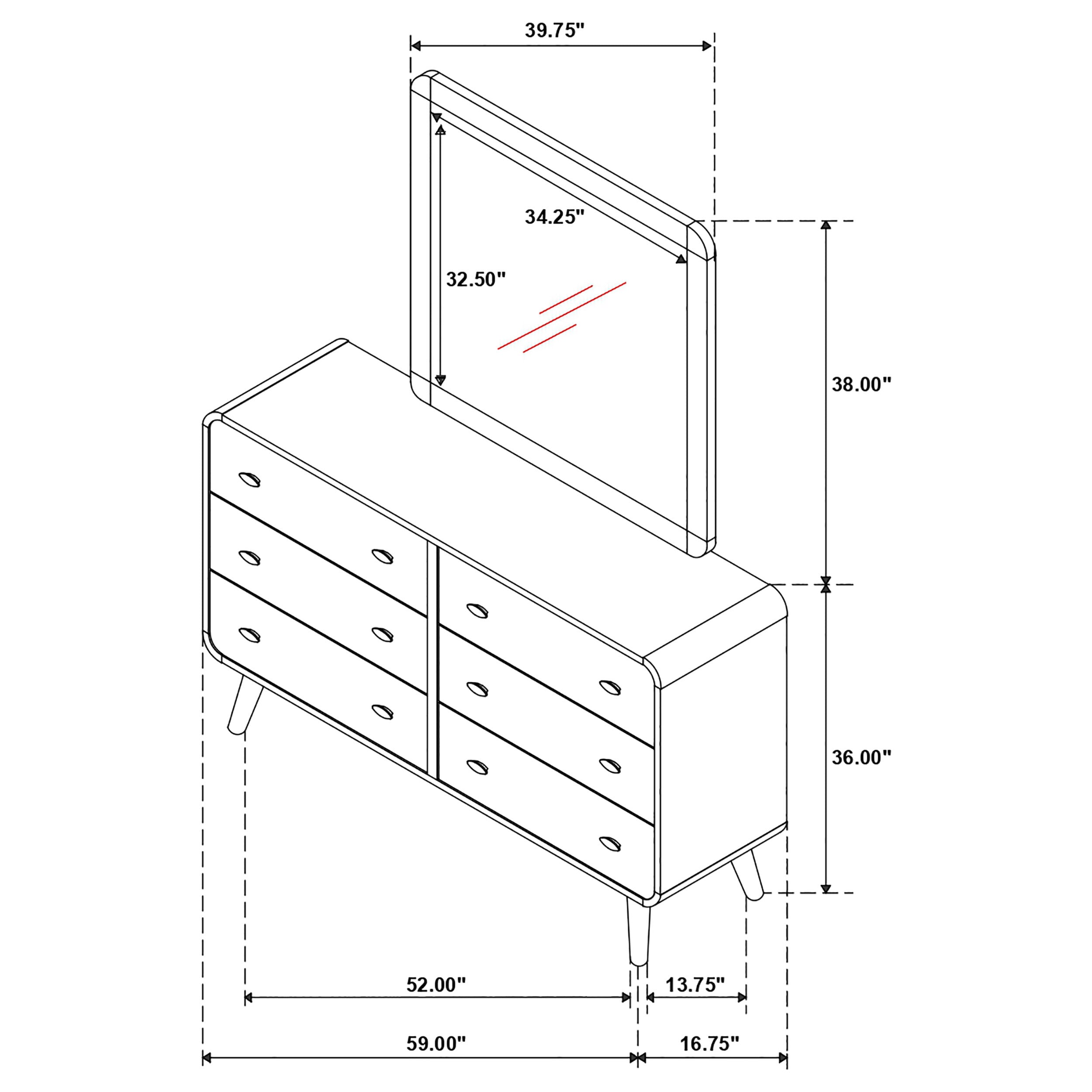 Robyn Dresser with Mirror - Ideal Furniture (Fresno,CA)