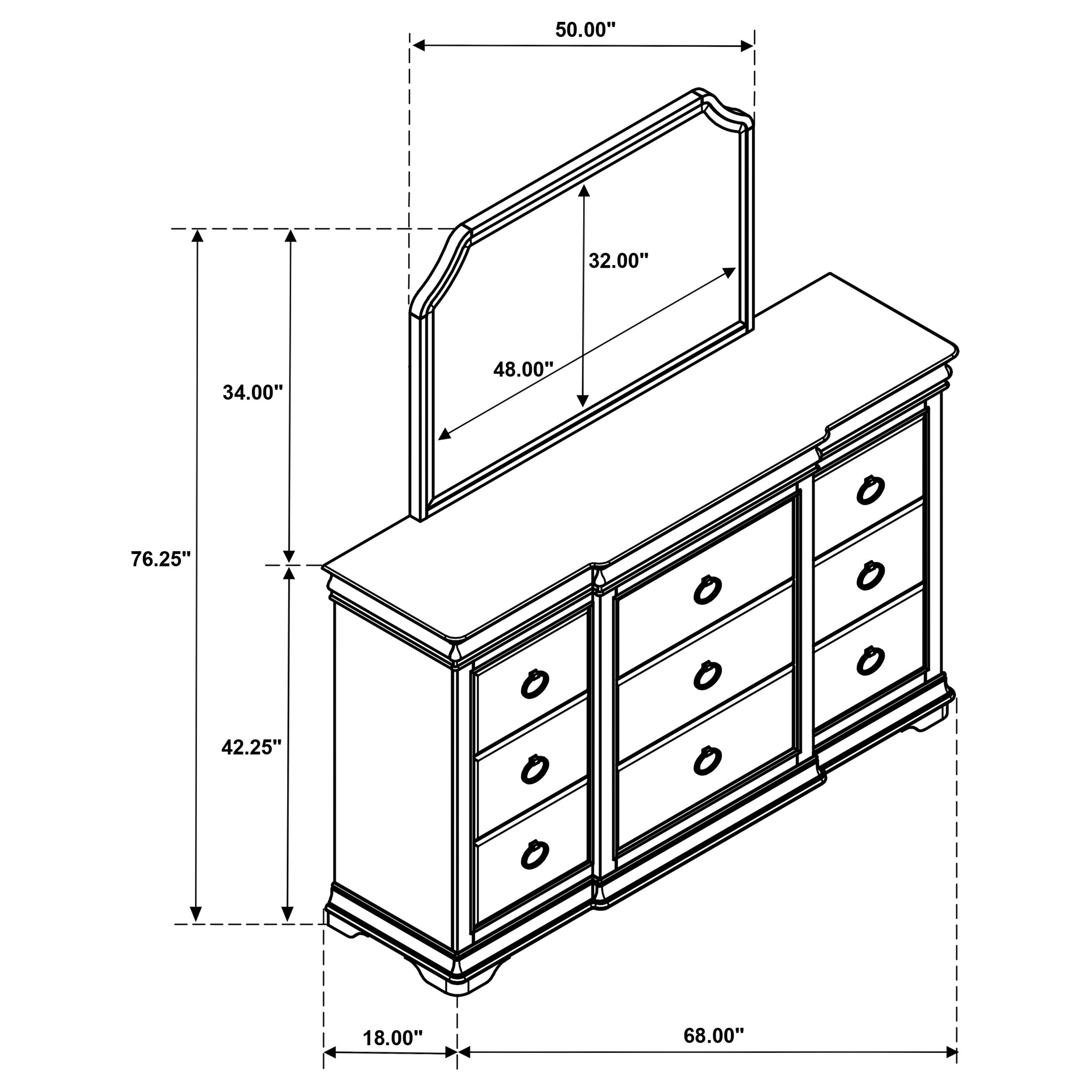 Garland Dresser with Mirror - Ideal Furniture (Fresno,CA)