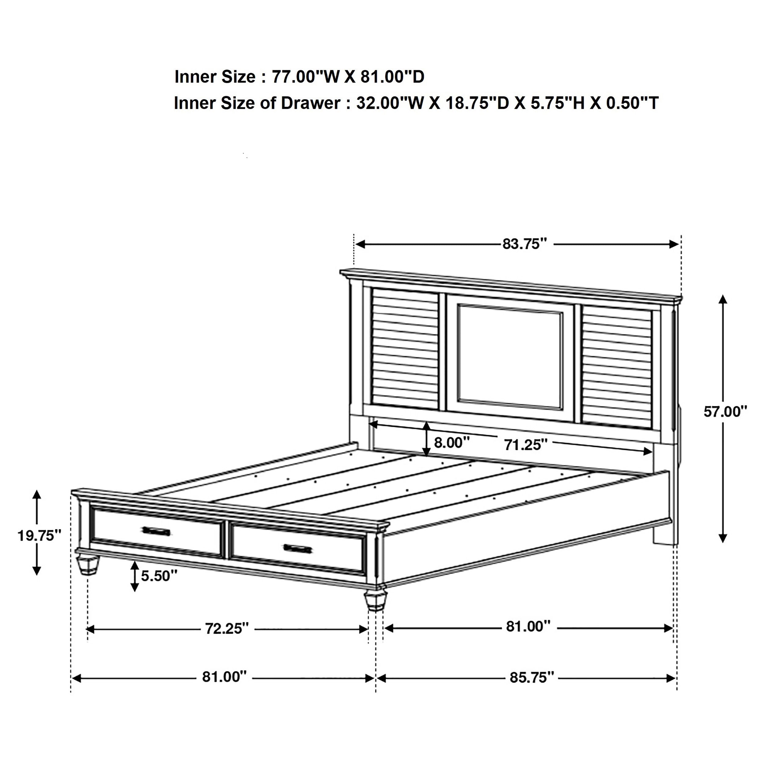 Franco Panel Platform Storage Bed - Ideal Furniture (Fresno,CA)