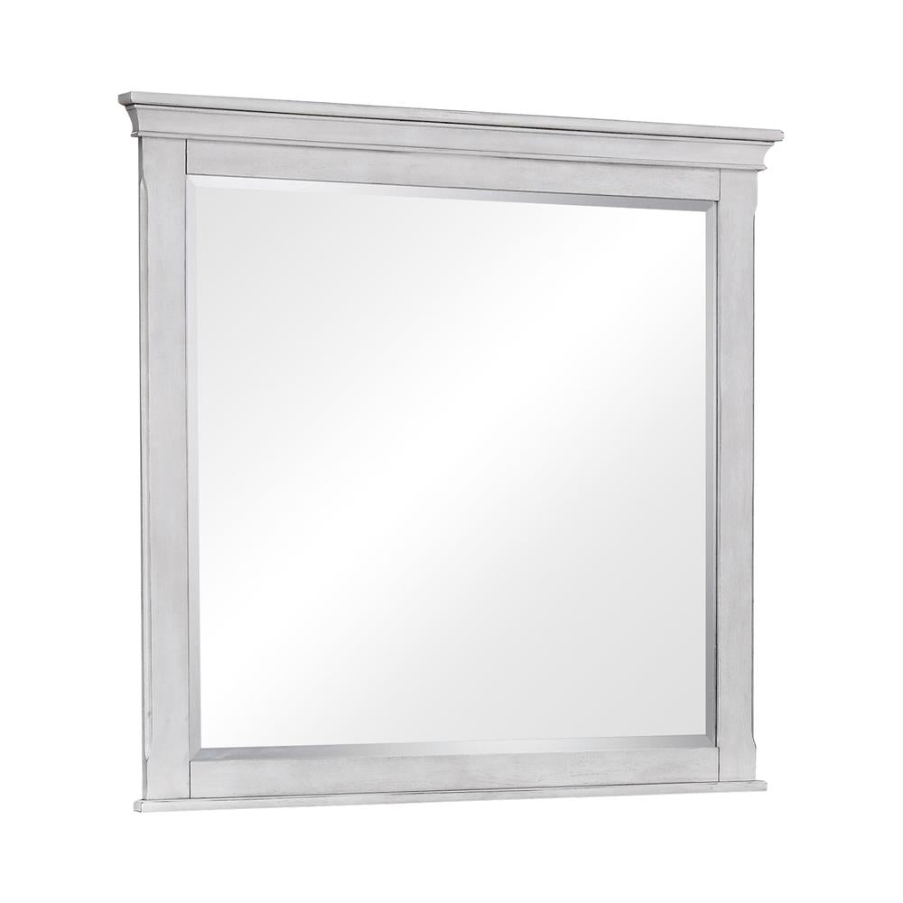 Franco Rectangular Dresser Mirror Antique White - Ideal Furniture (Fresno,CA)