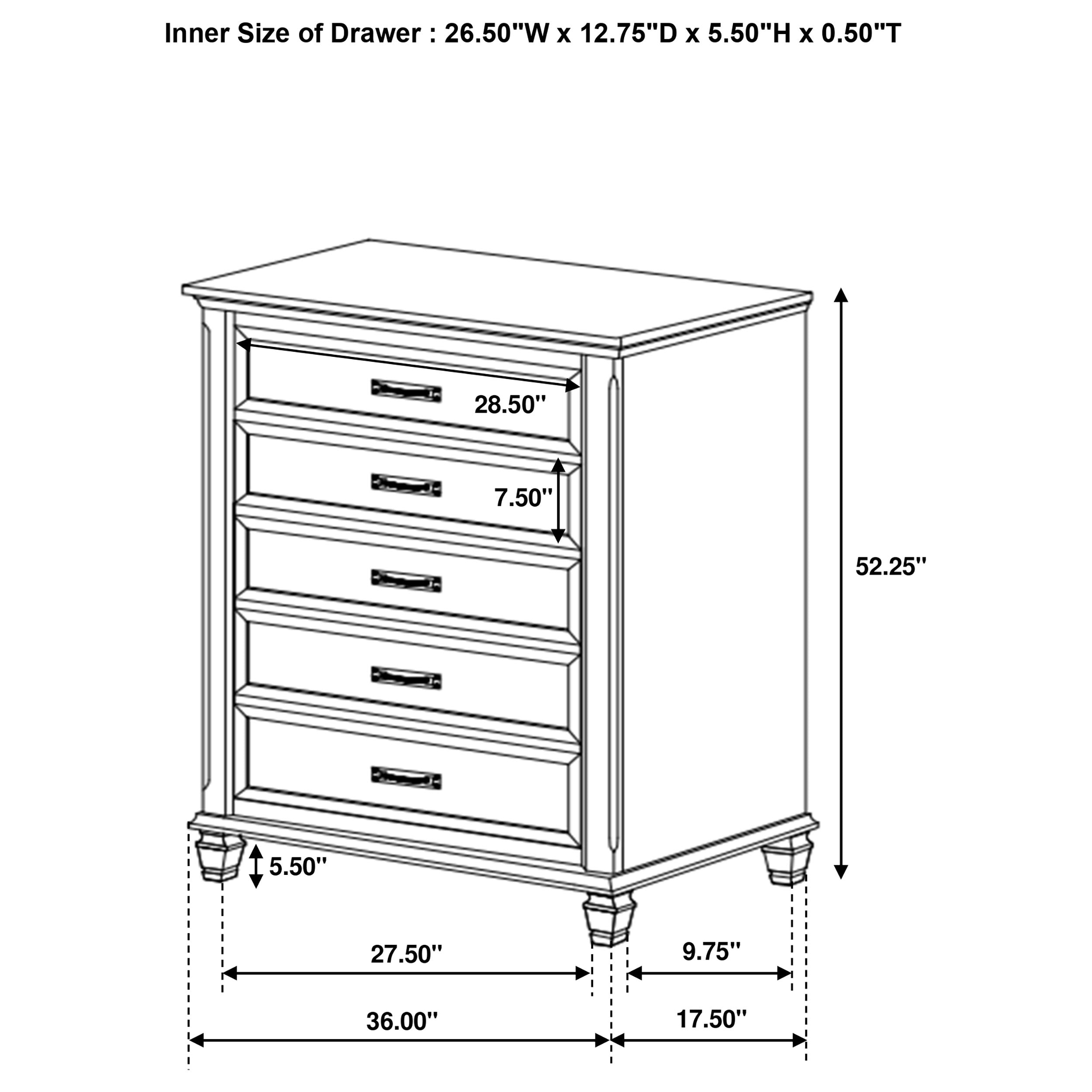 Franco Chest of Drawers - Ideal Furniture (Fresno,CA)