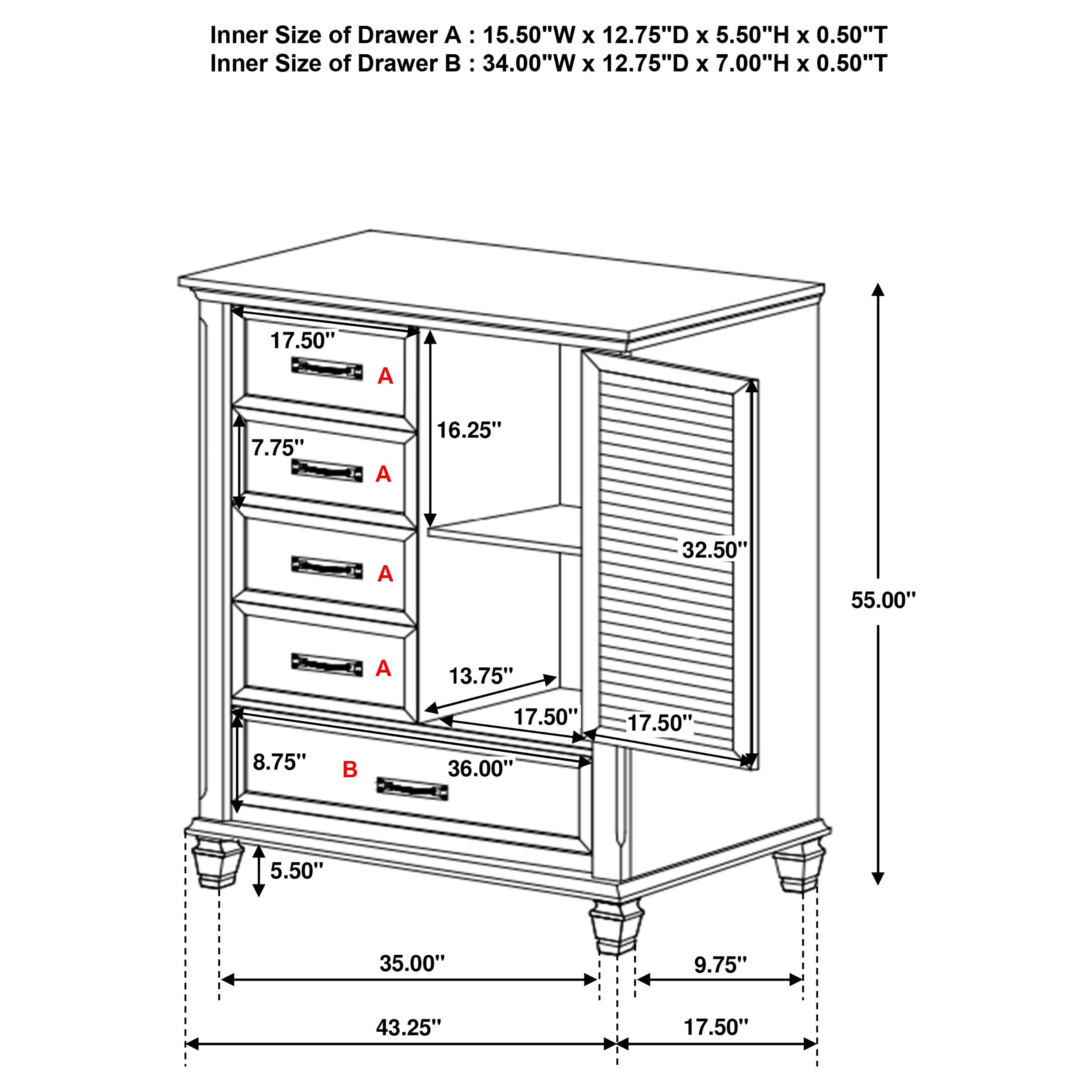 Franco Door Chest - Ideal Furniture (Fresno,CA)