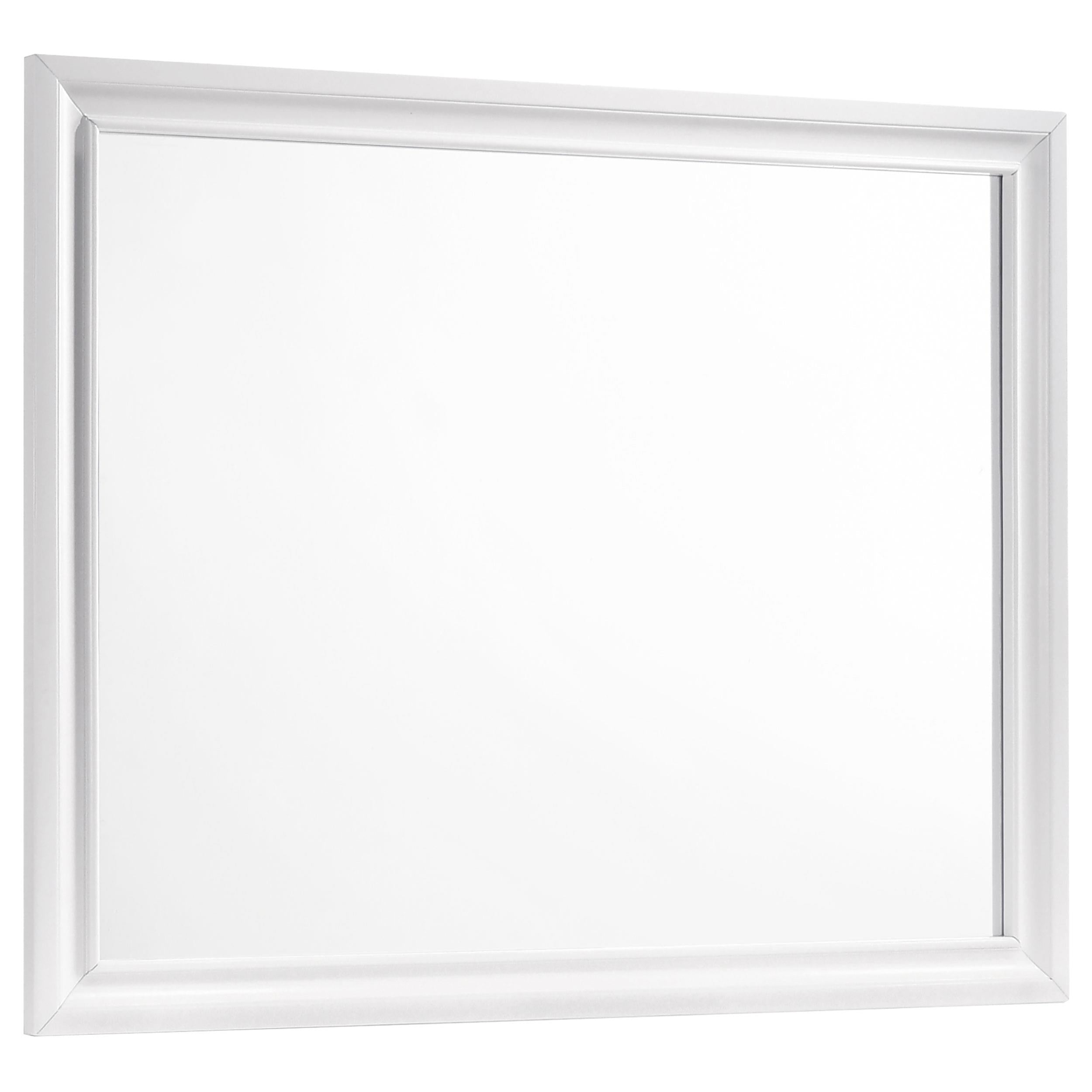 Barzini Rectangle Dresser Mirror White - Ideal Furniture (Fresno,CA)