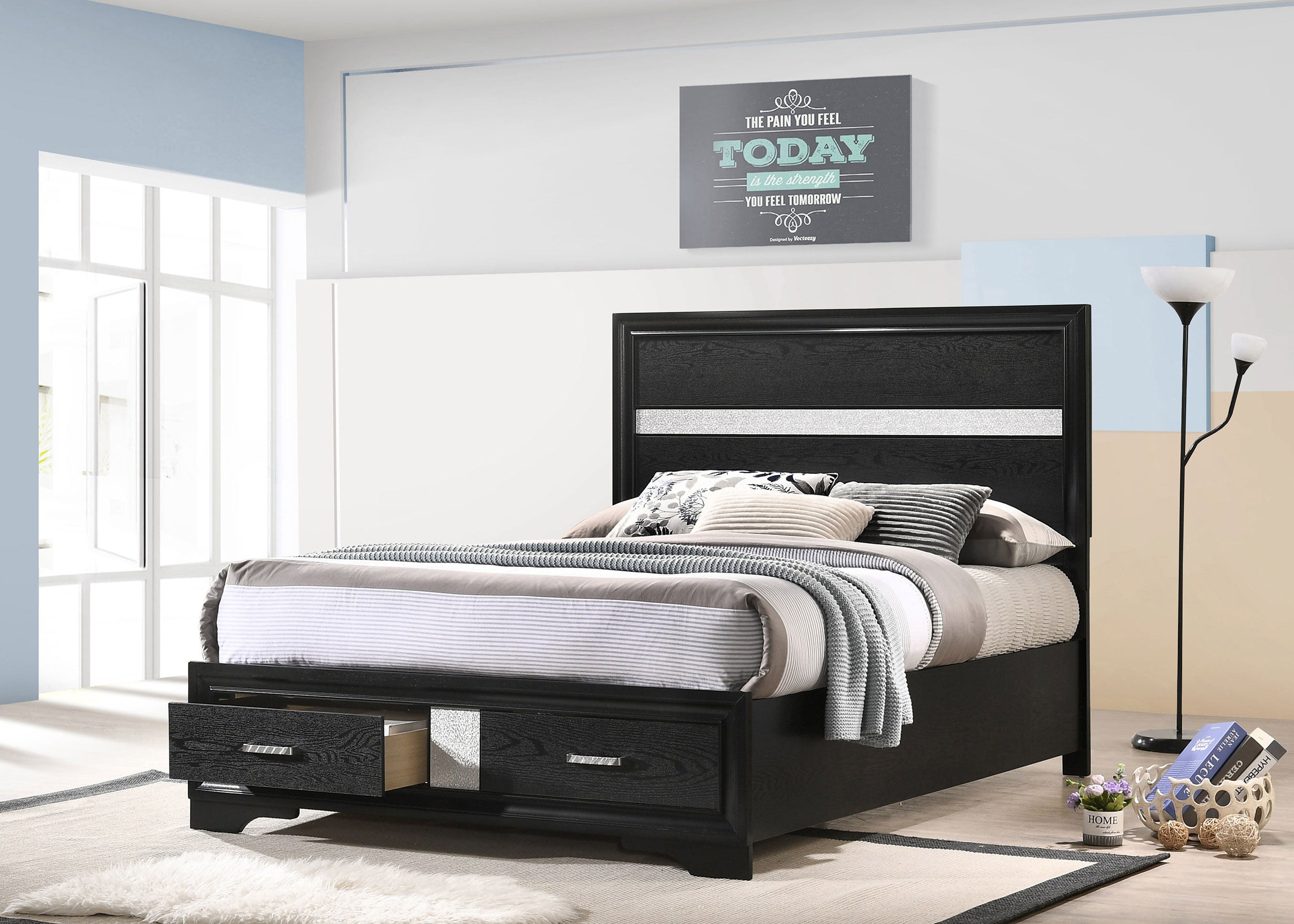 Miranda Panel Platform Storage Bed - Ideal Furniture (Fresno,CA)