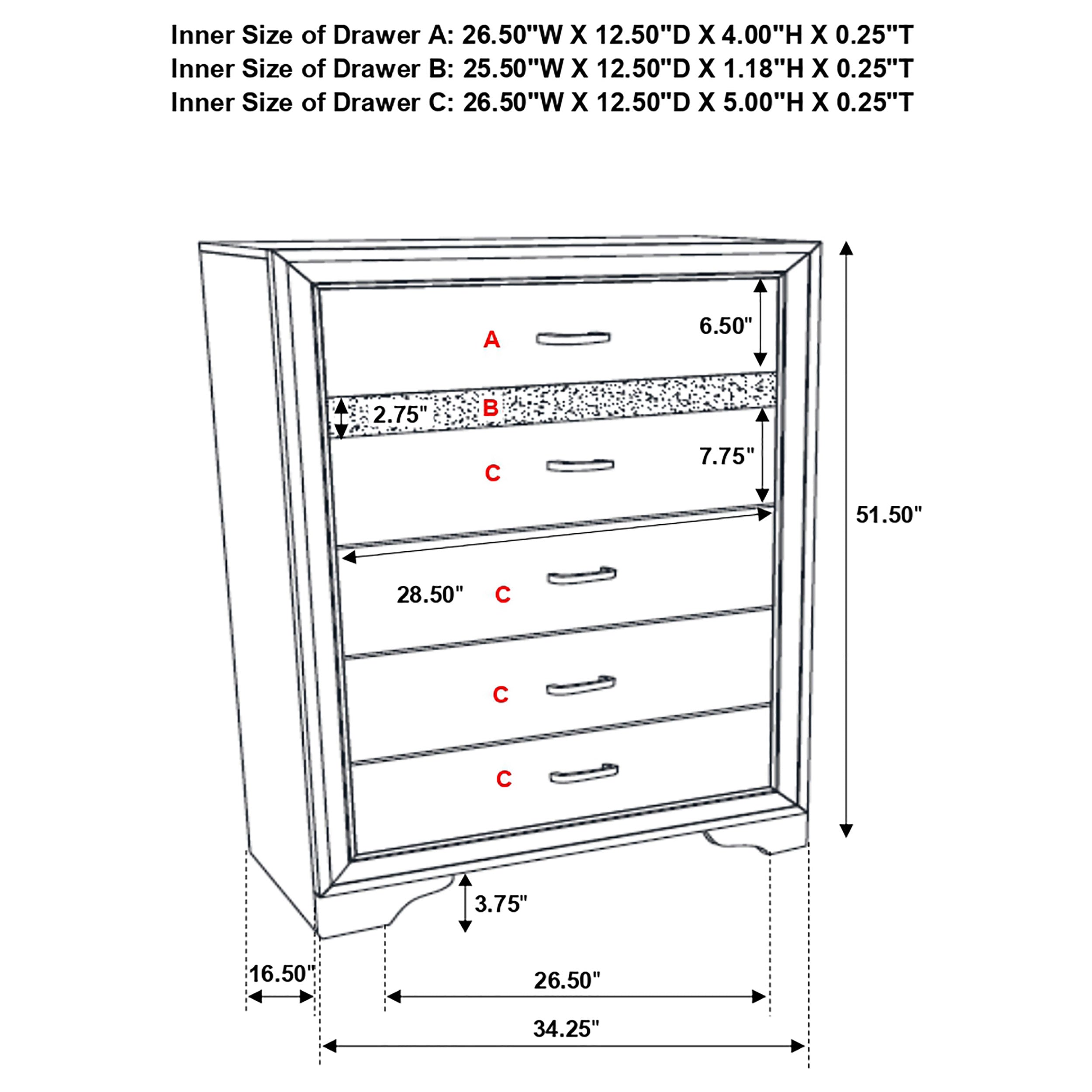 Miranda Chest of Drawers - Ideal Furniture (Fresno,CA)