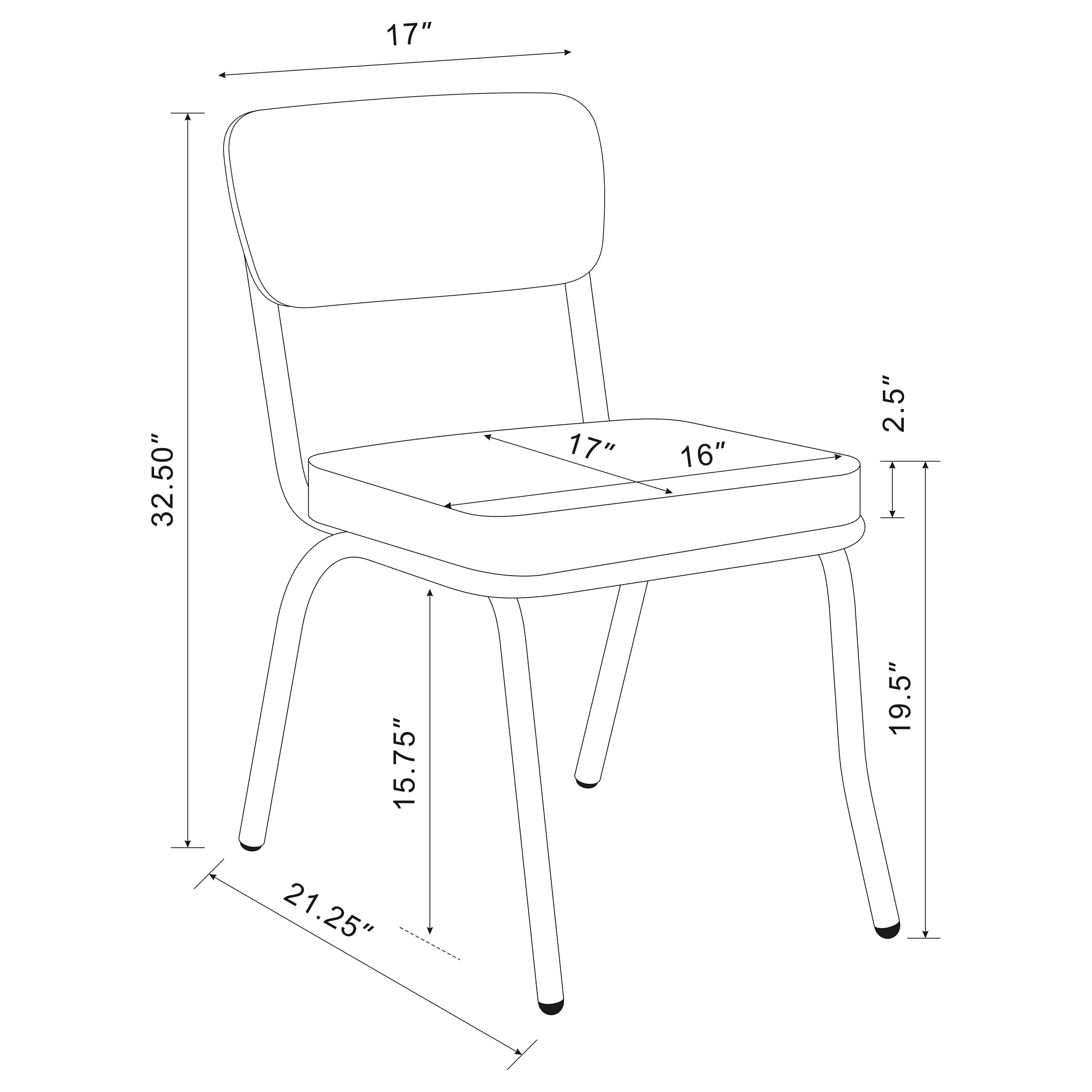 Retro Dining Side Chair - Ideal Furniture (Fresno,CA)