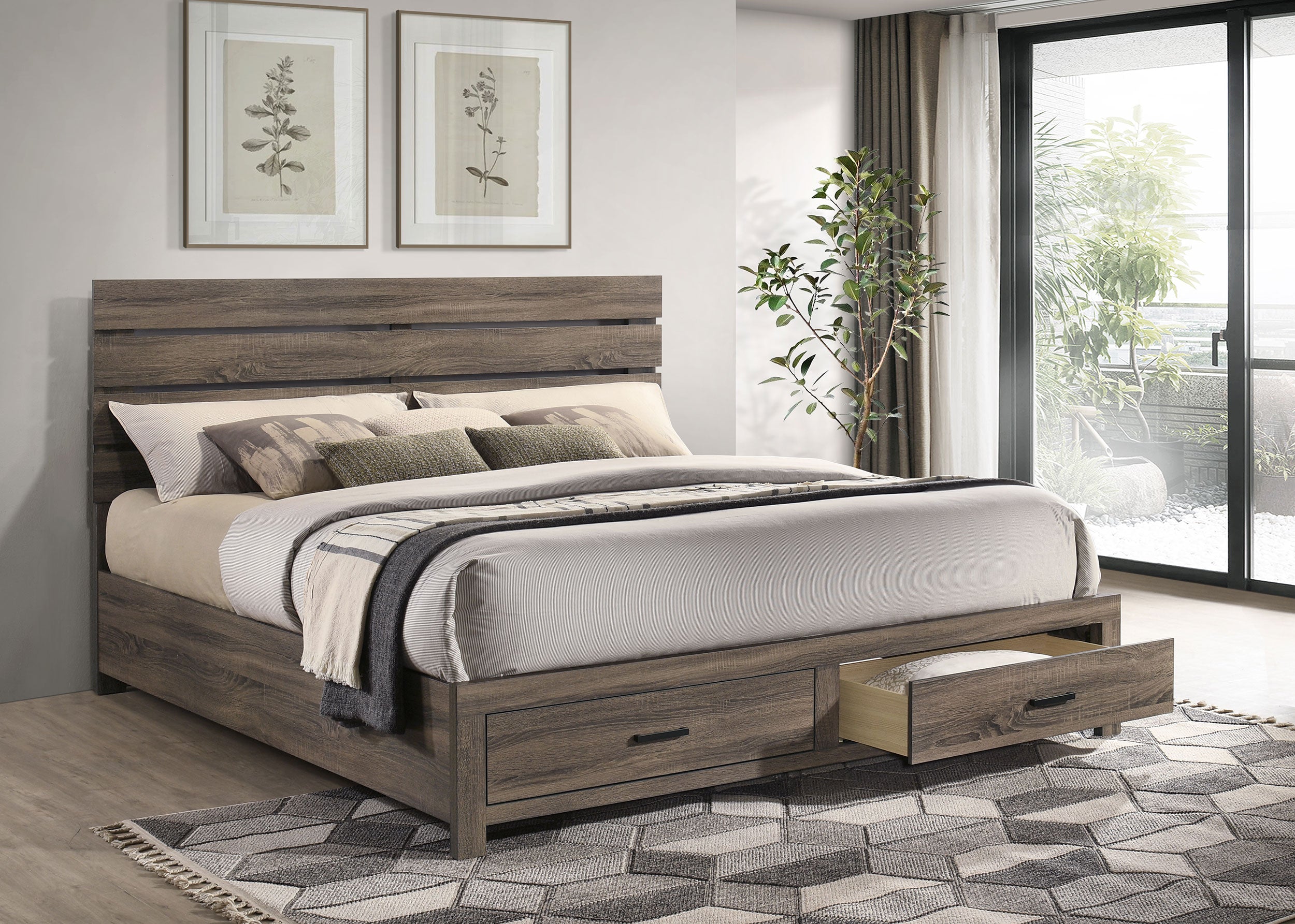 Brantford Panel Platform Storage Bed - Ideal Furniture (Fresno,CA)