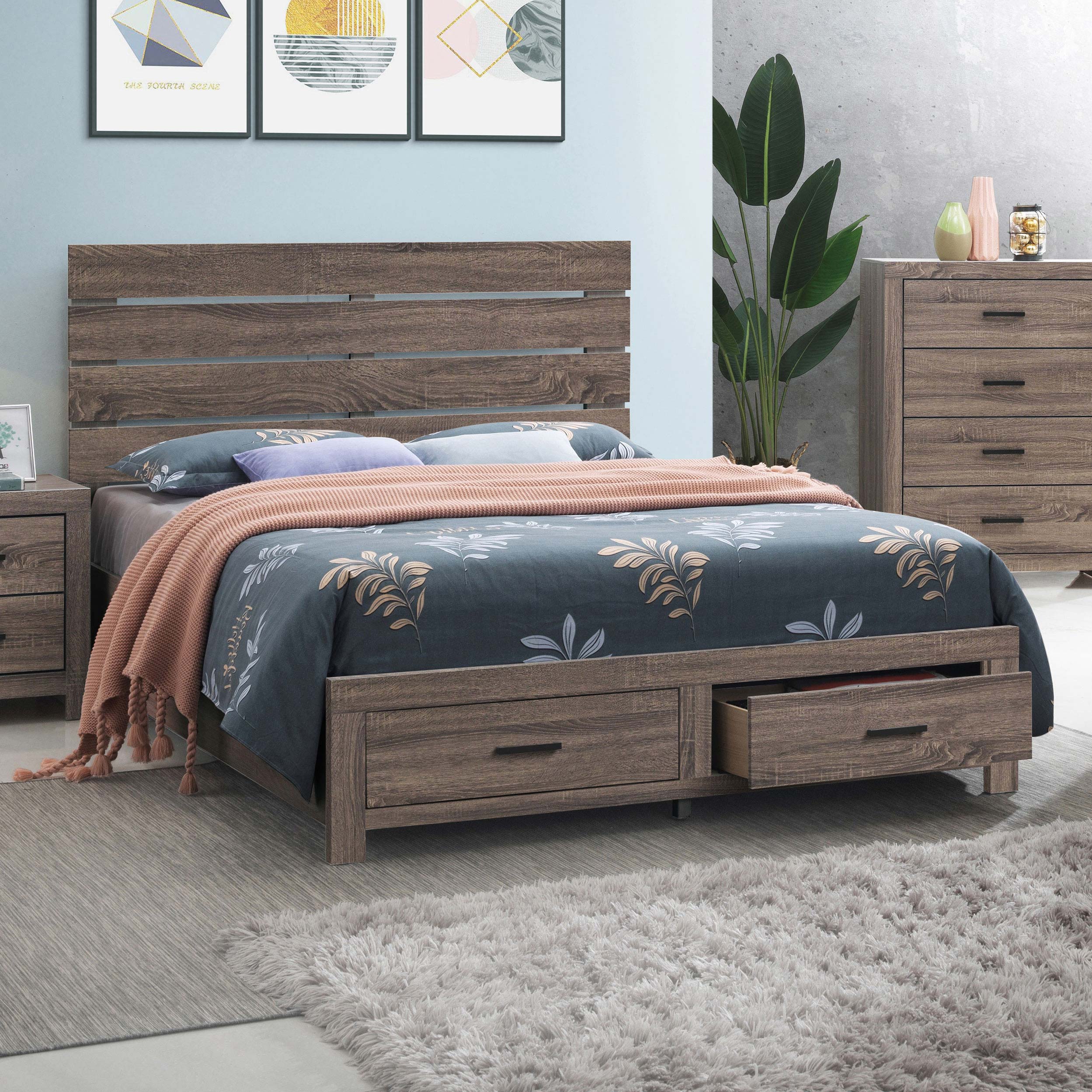 Brantford Panel Platform Storage Bed - Ideal Furniture (Fresno,CA)