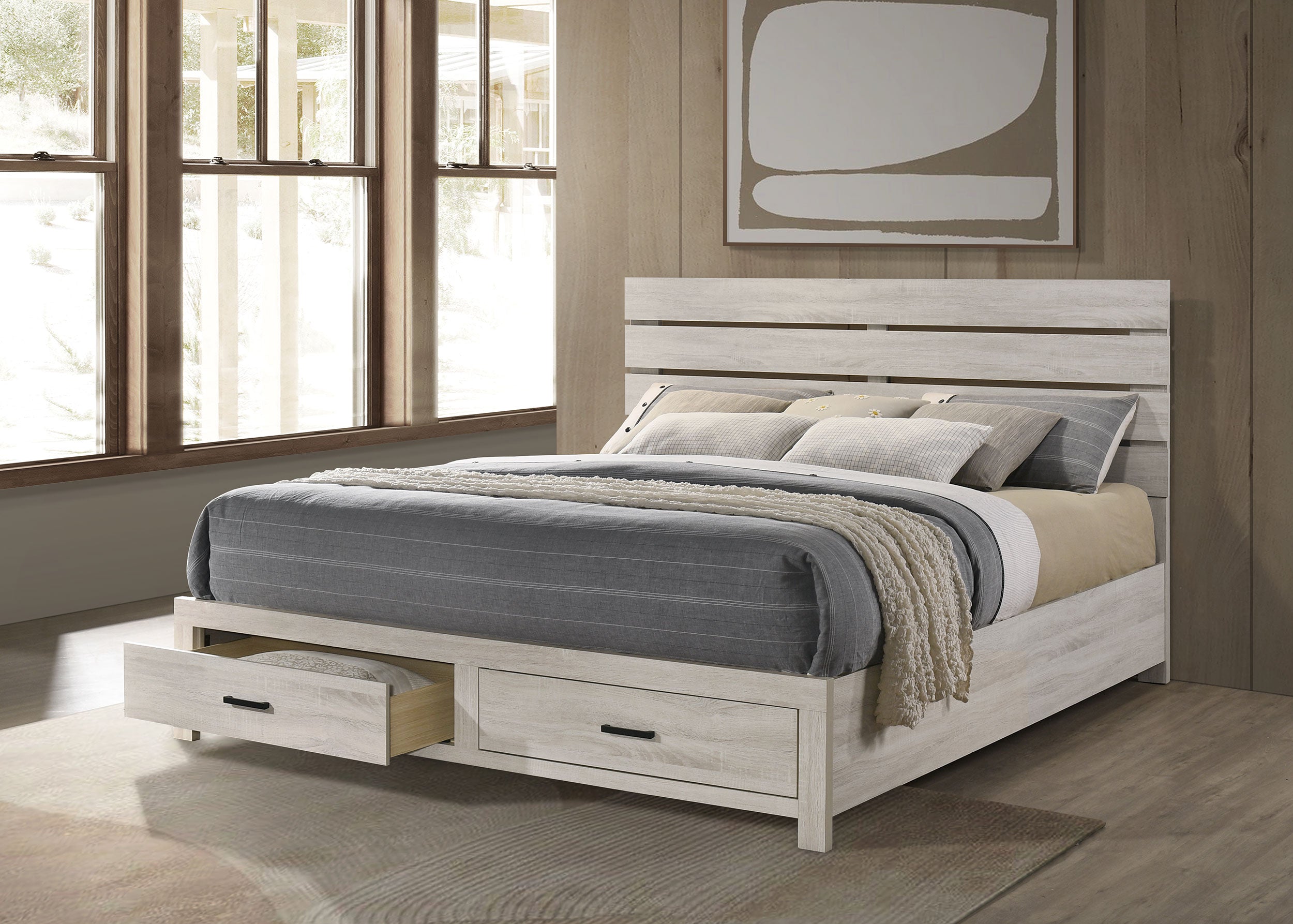 Brantford Panel Platform Storage Bed - Ideal Furniture (Fresno,CA)