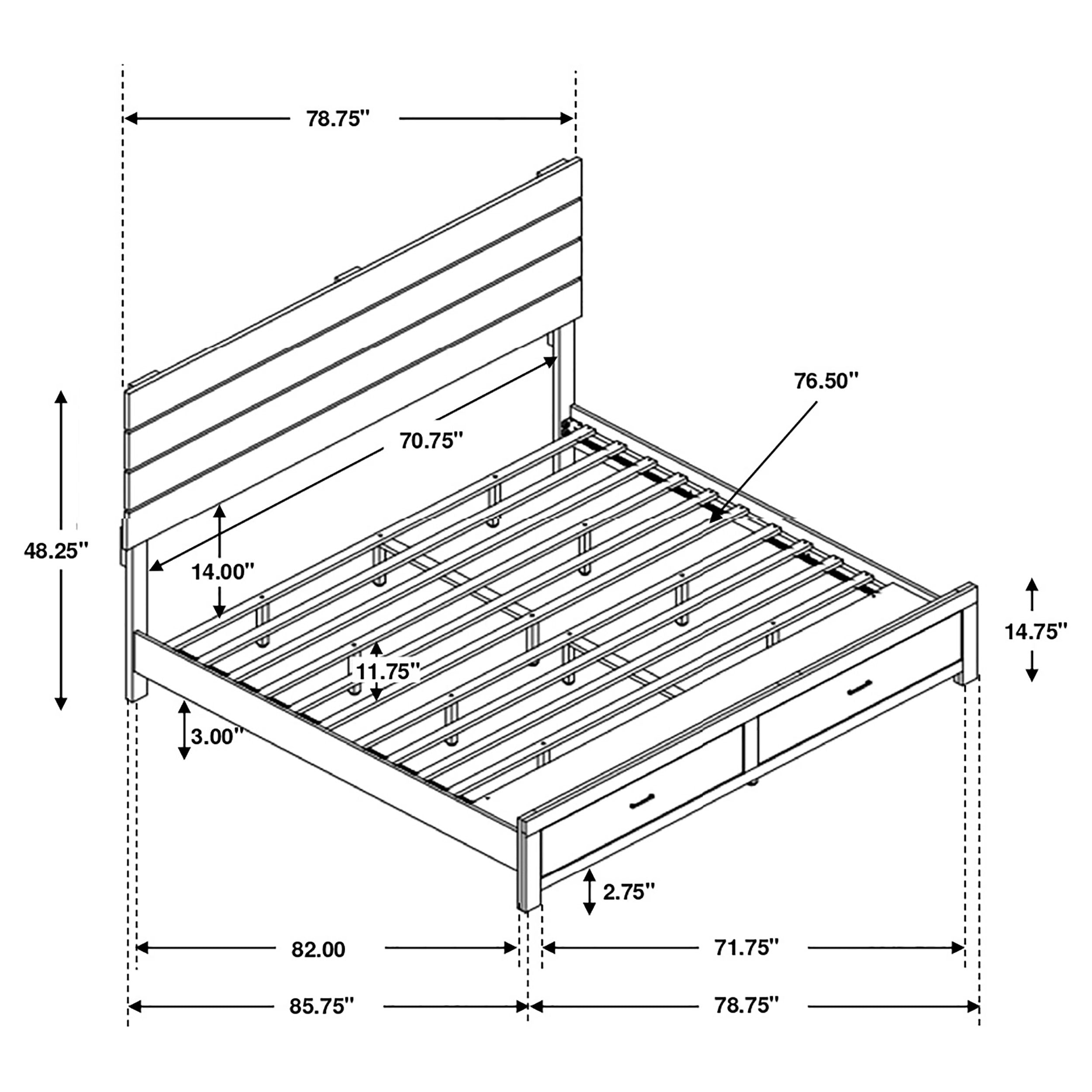 Brantford Panel Platform Storage Bed - Ideal Furniture (Fresno,CA)