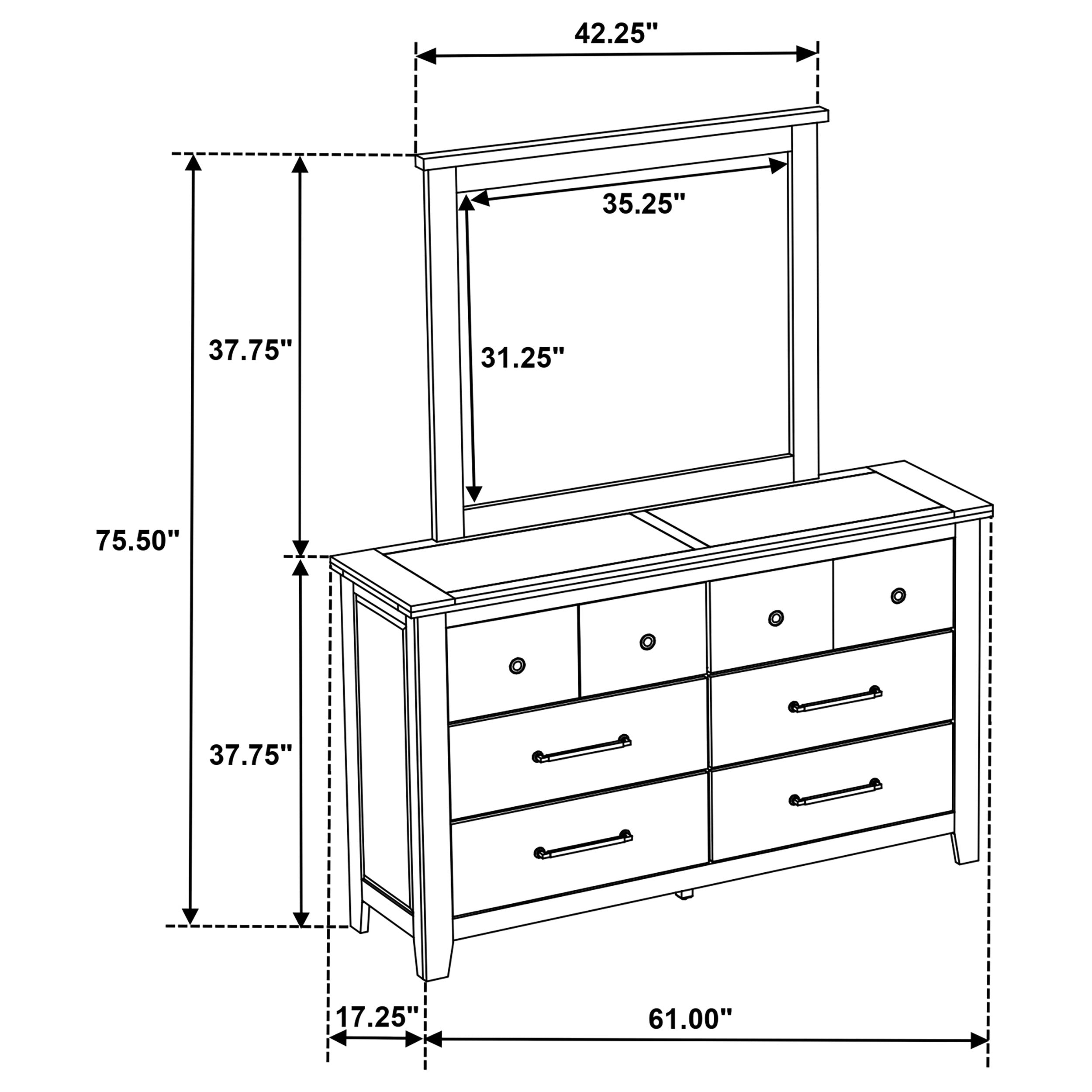 Hazlewood Dresser with Mirror - Ideal Furniture (Fresno,CA)