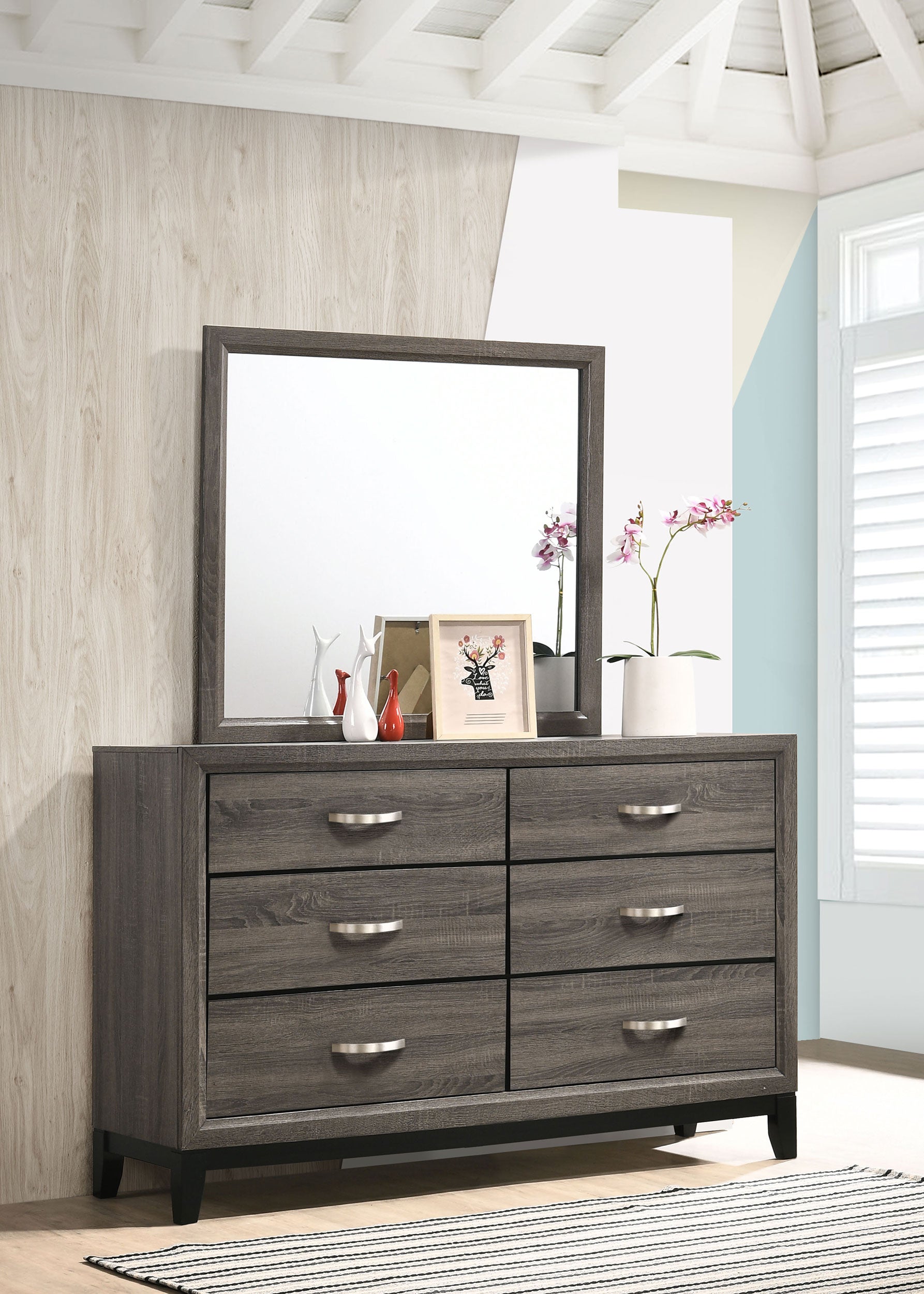 Watson Dresser with Mirror - Ideal Furniture (Fresno,CA)