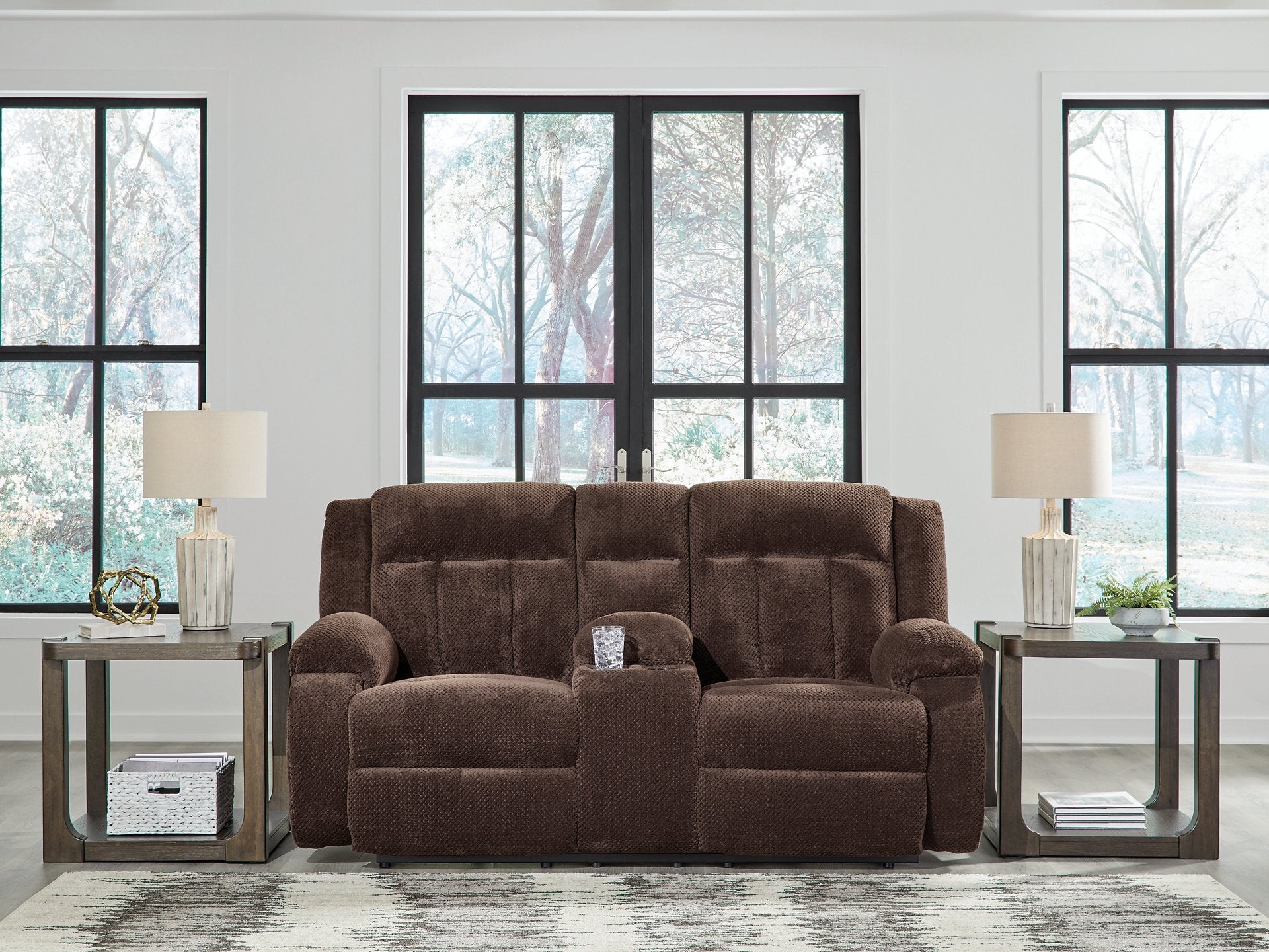 Observation Power Reclining Loveseat with Console - Ideal Furniture (Fresno,CA)