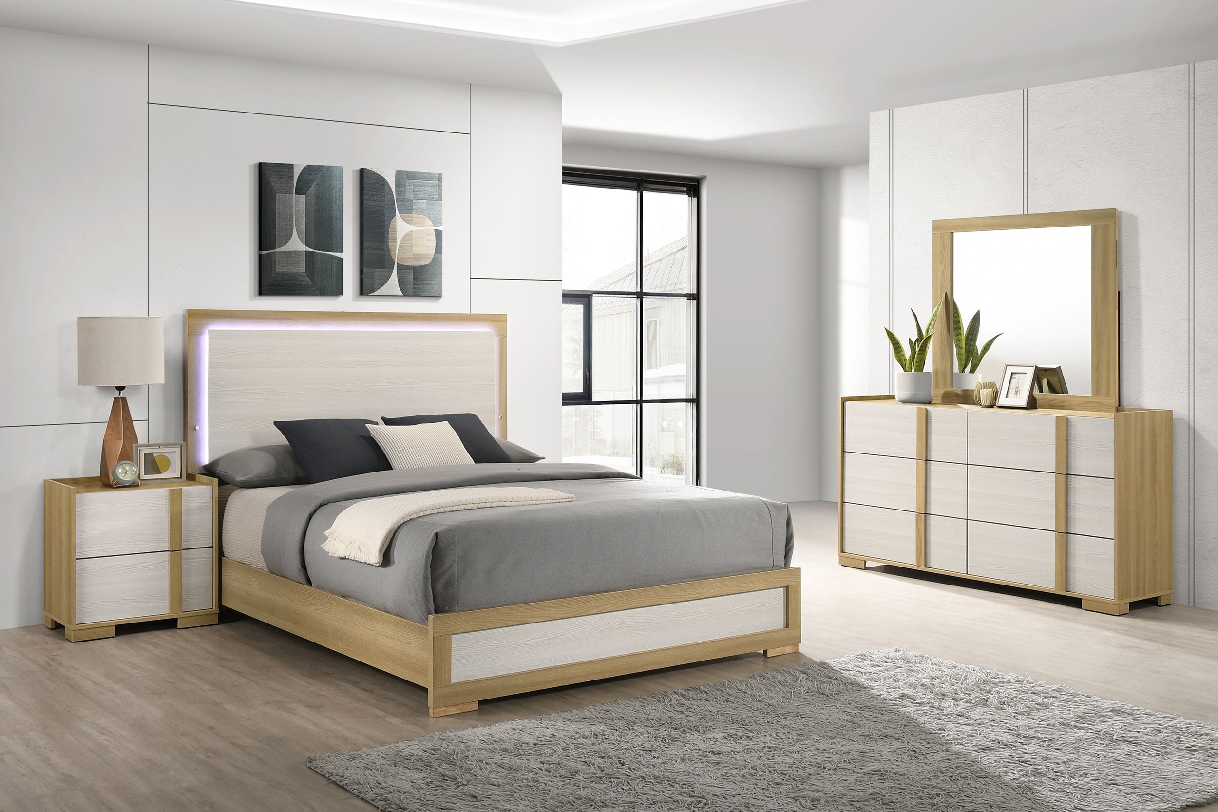 Hyland 4 & 5 Piece Bedroom Set E.King & Queen - Ideal Furniture (Fresno,CA)