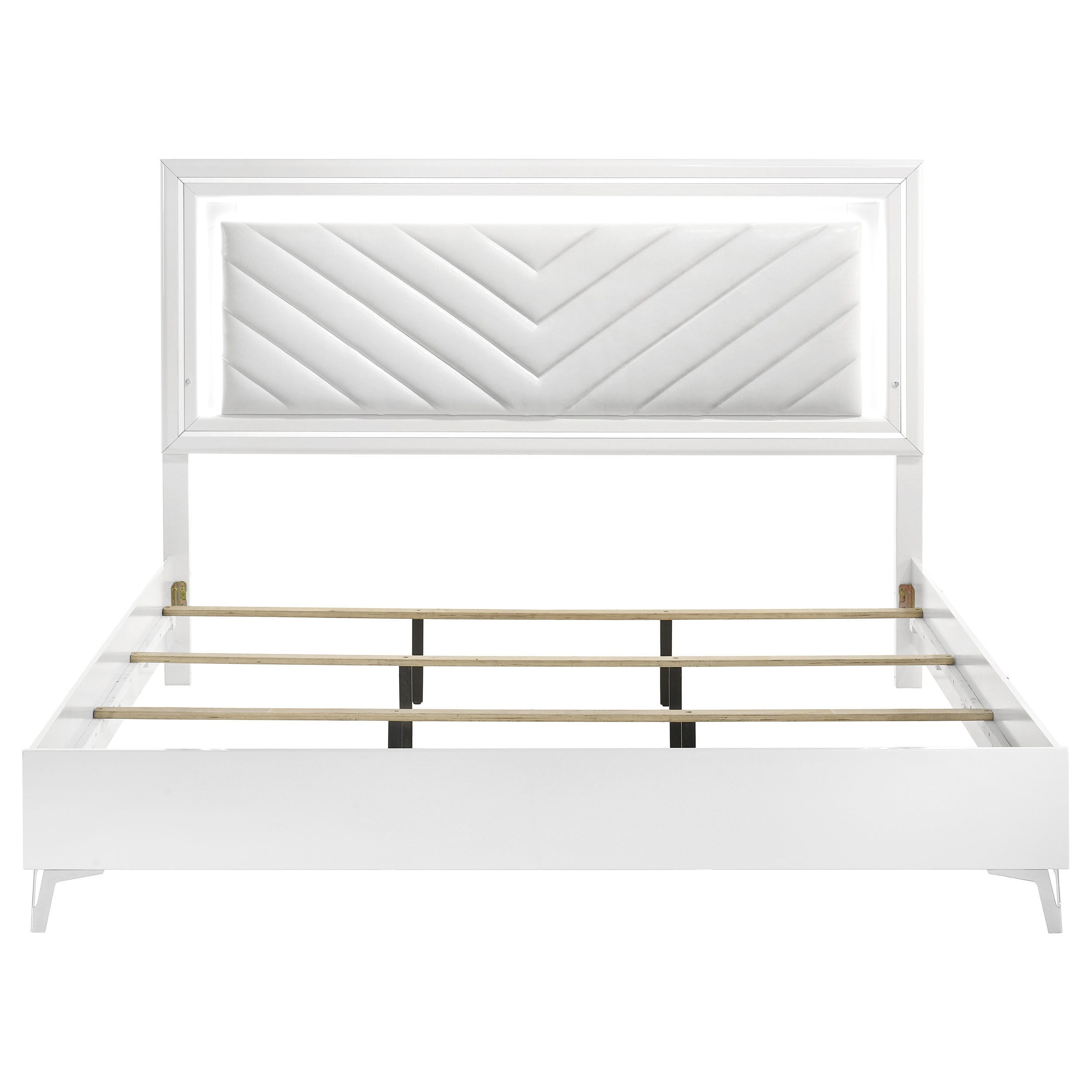 Cassia Panel Bed with LED Lighting - Ideal Furniture (Fresno,CA)