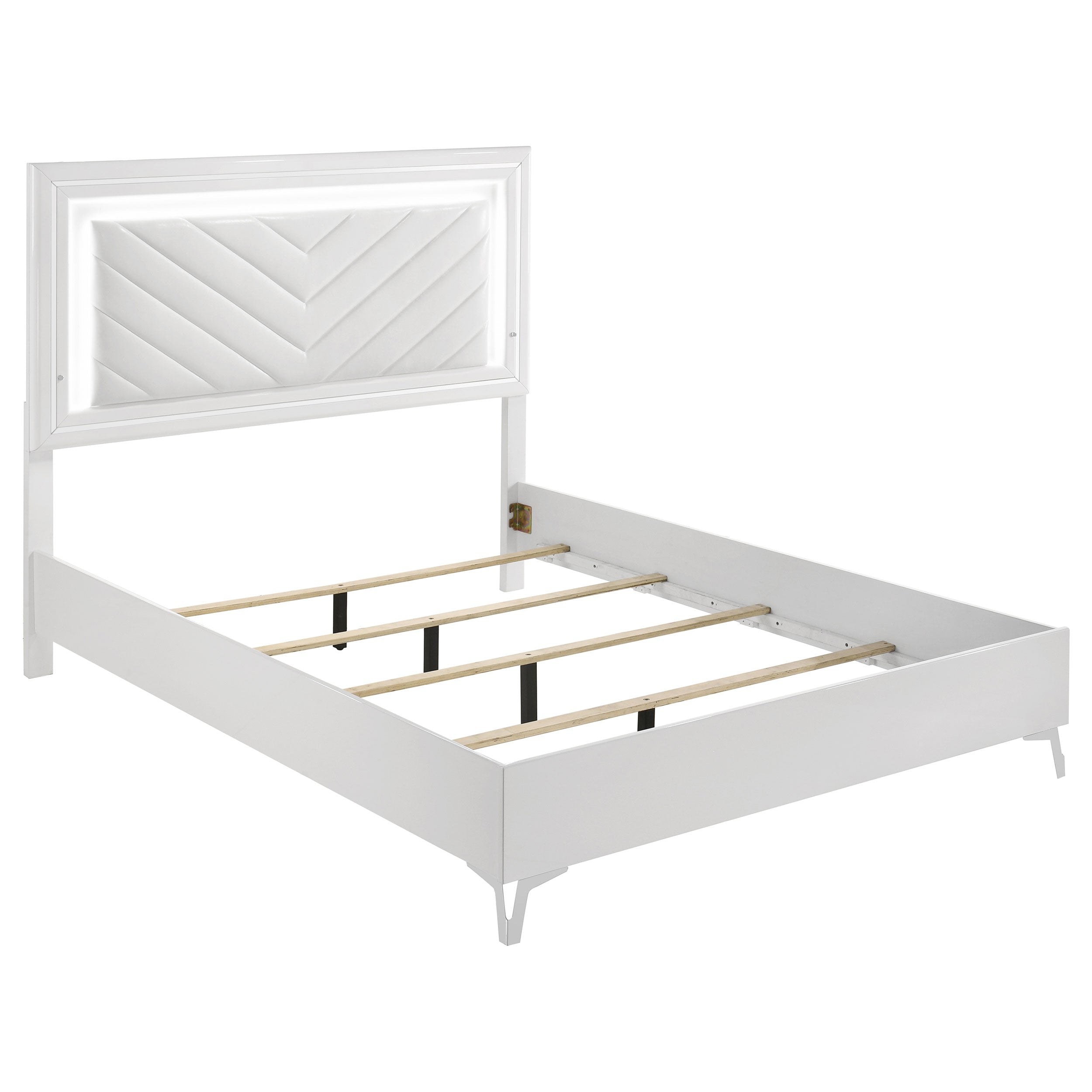 Cassia Panel Bed with LED Lighting - Ideal Furniture (Fresno,CA)