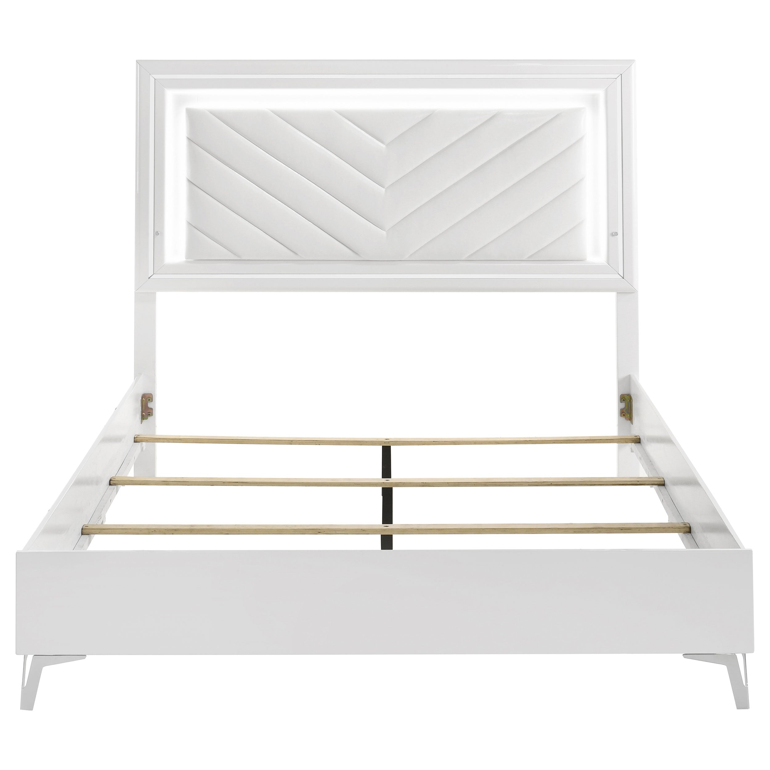 Cassia Panel Bed with LED Lighting - Ideal Furniture (Fresno,CA)