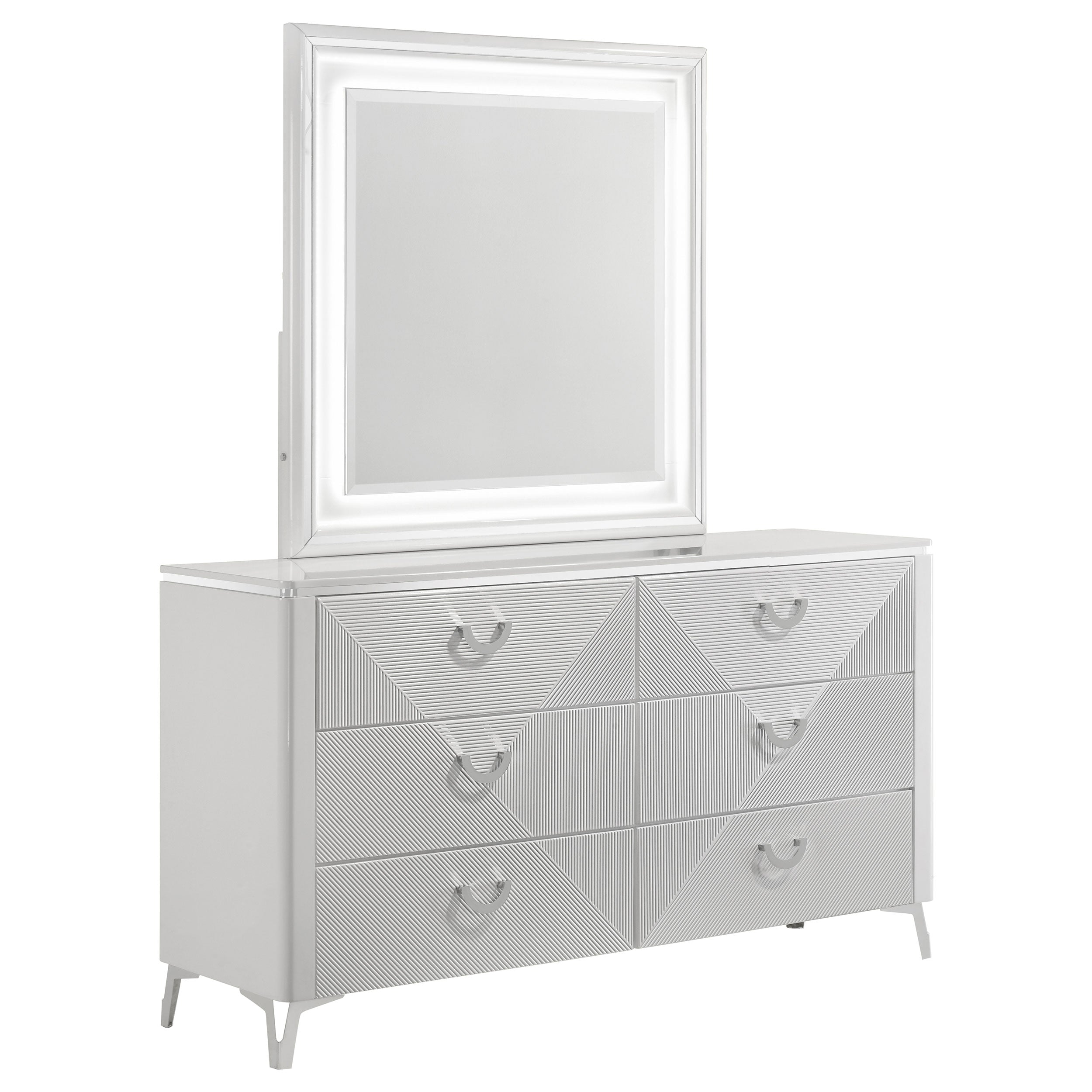 Cassia Dresser with Mirror - Ideal Furniture (Fresno,CA)