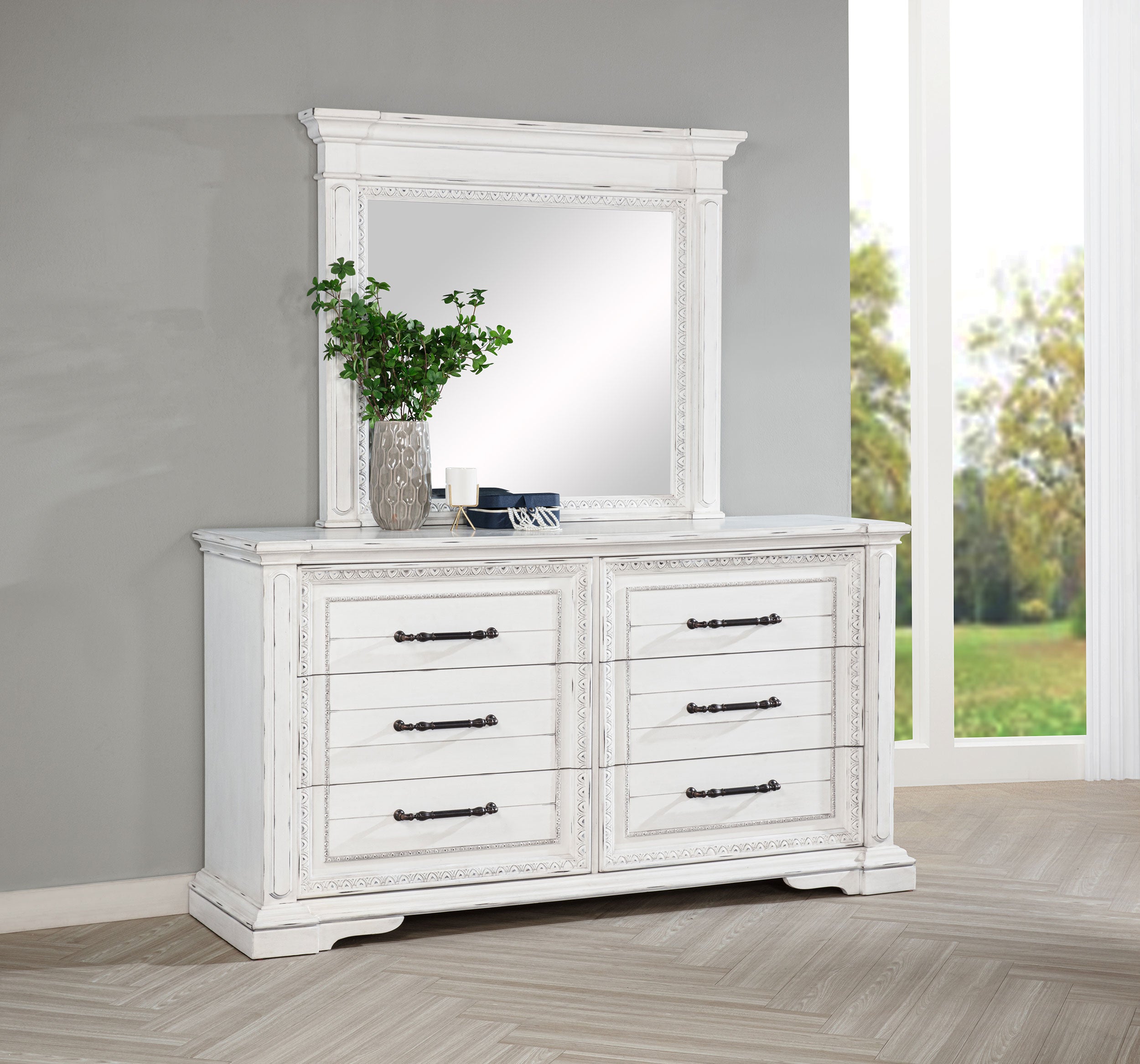 McKinney Dresser with Mirror - Ideal Furniture (Fresno,CA)